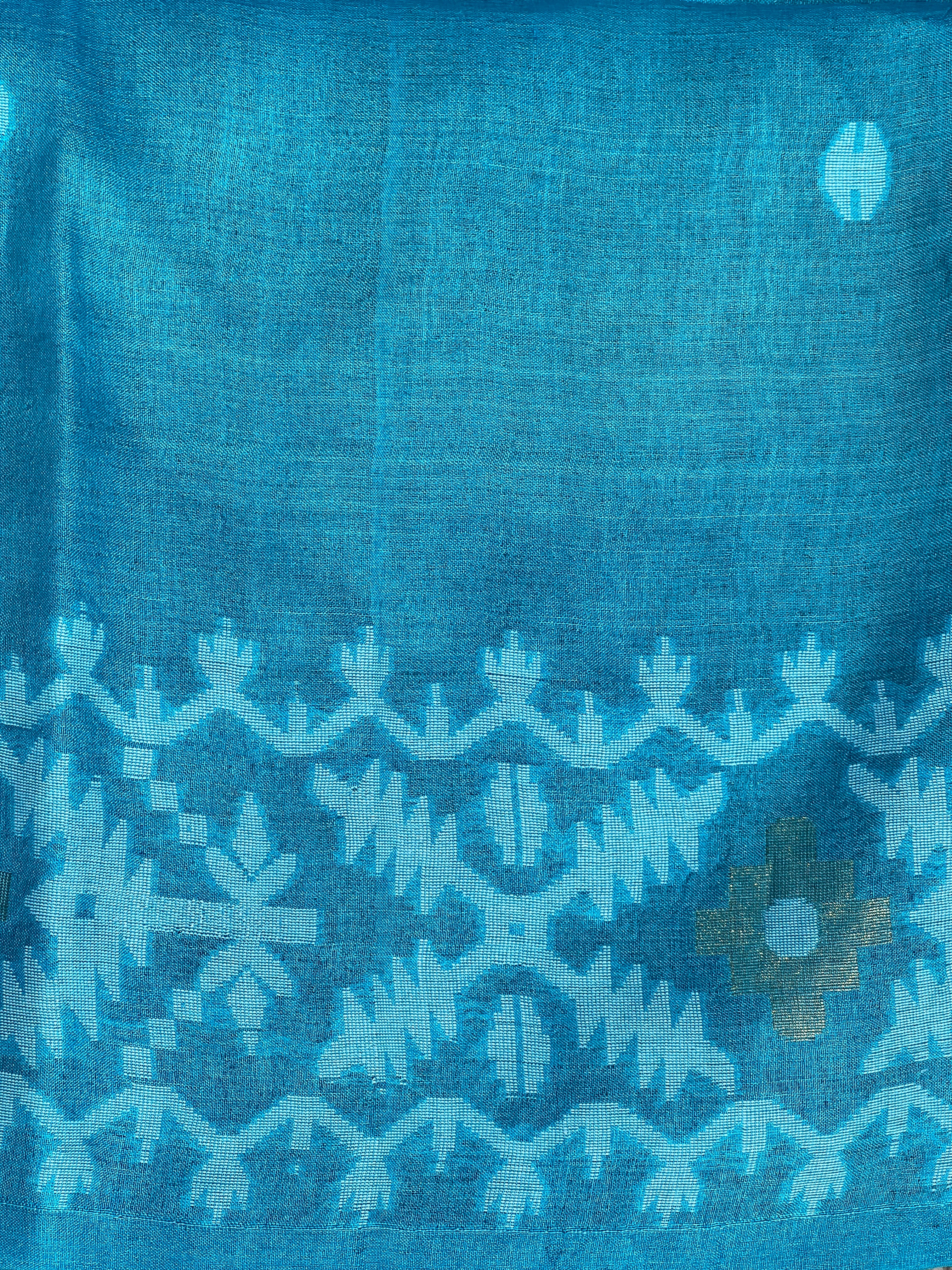 Jamdani Weaved Tussar Saree | SKD105