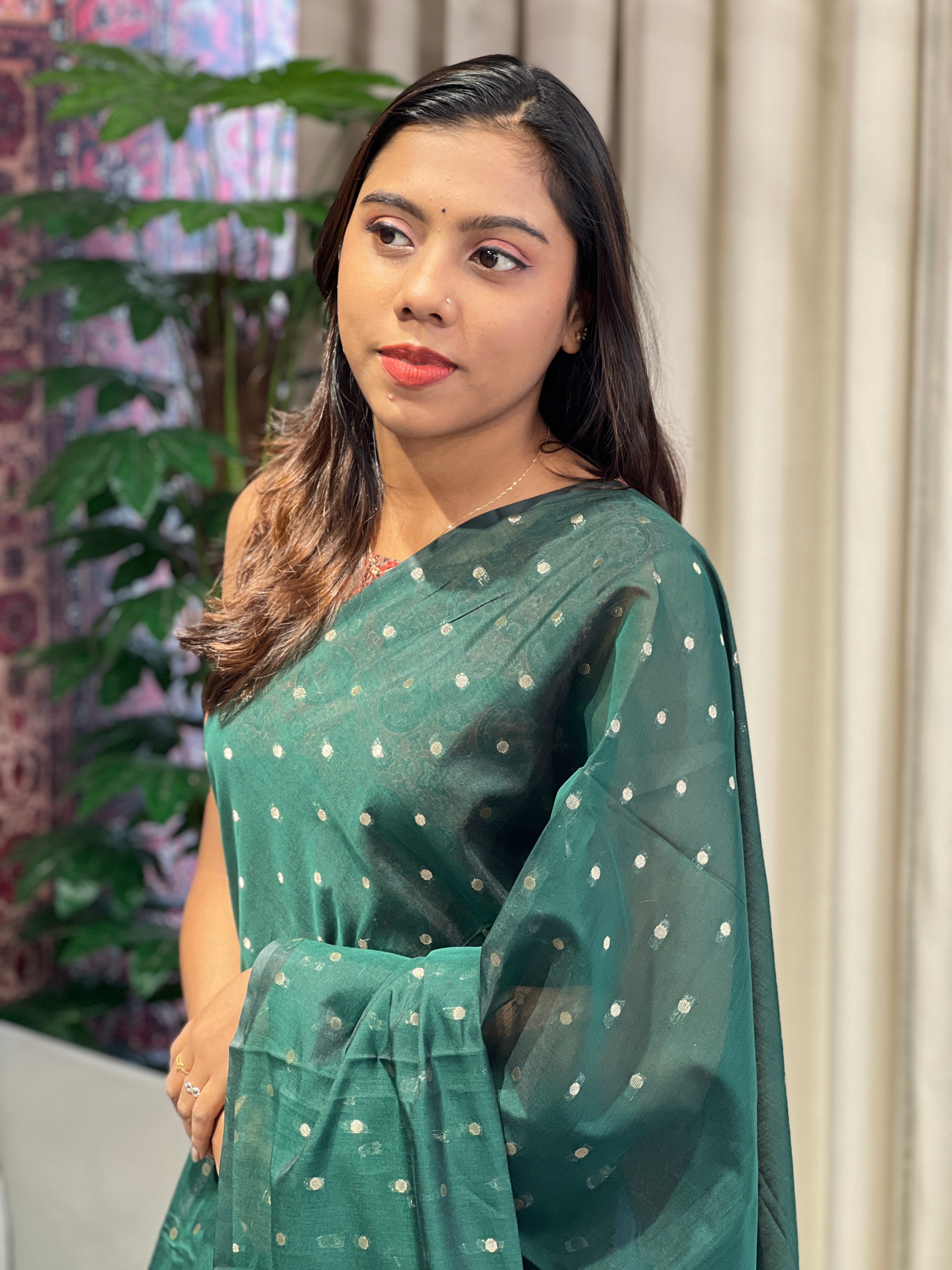 Zari Woven Cotton Silk Saree | YNG1016