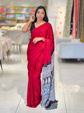 Ajrakh Detailed Modal Silk Saree | JT166