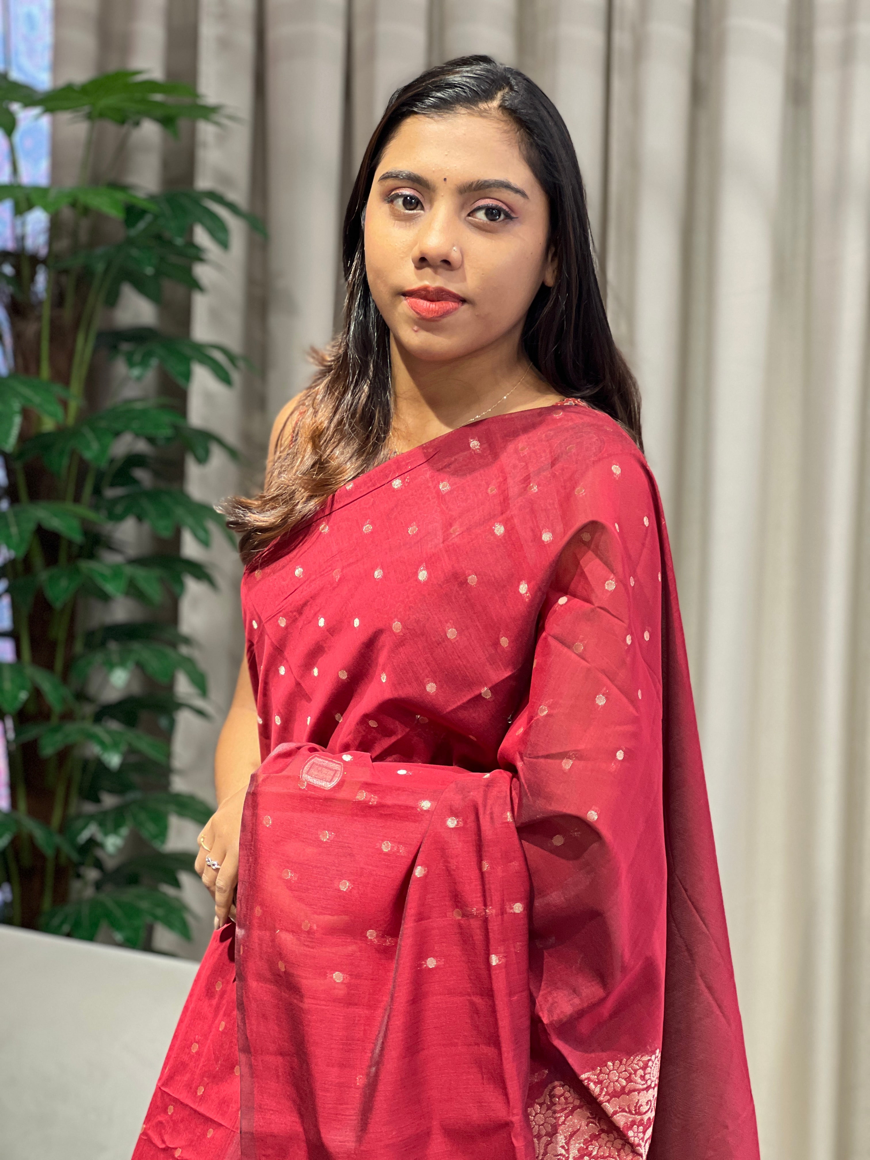 Zari Woven Cotton Silk Saree | YNG1038