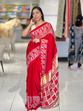 Lagdi Patta With Ajrakh Detailed Modal Silk Saree | JT182