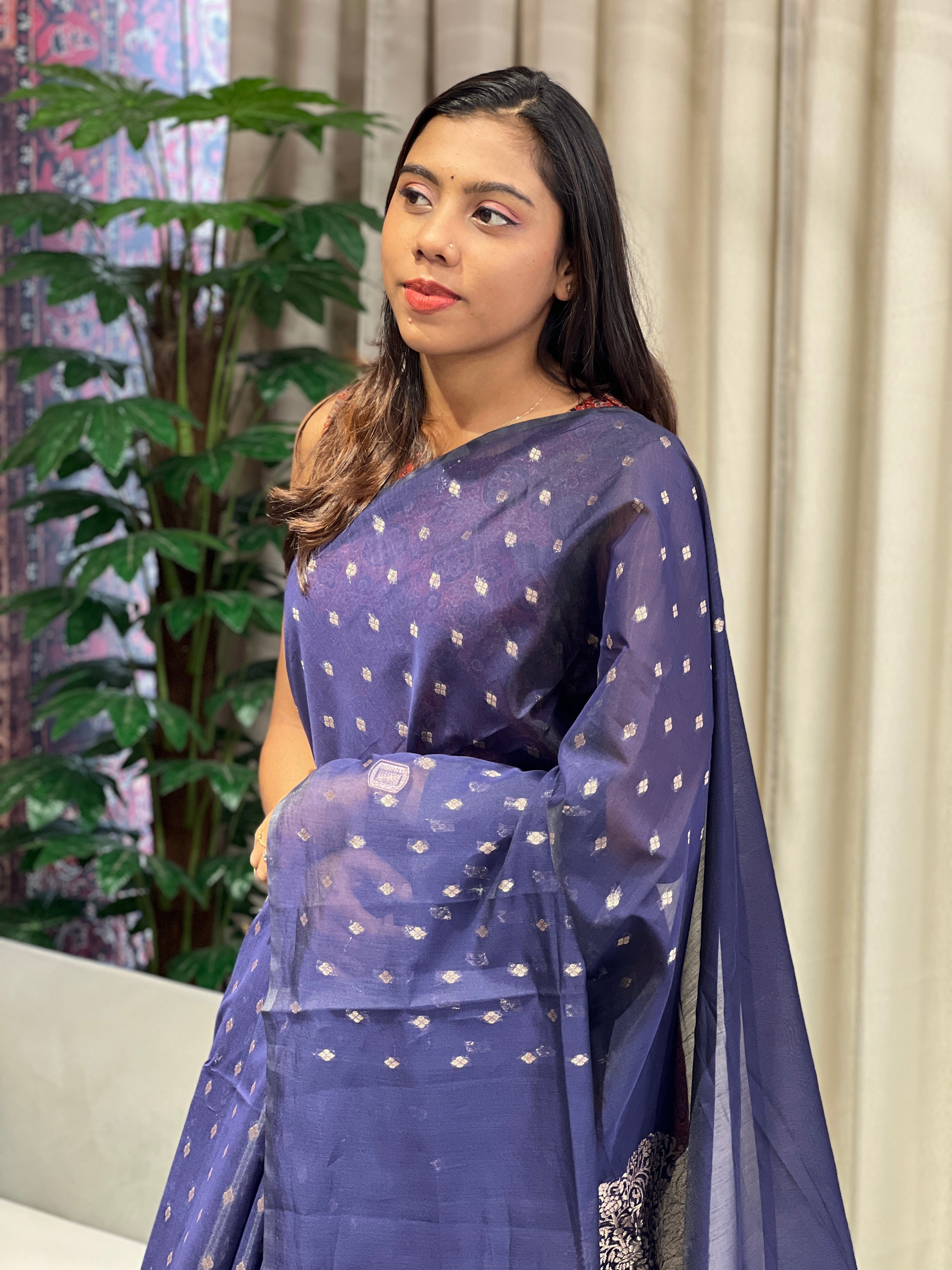 Zari Woven Cotton Silk Saree | YNG1018