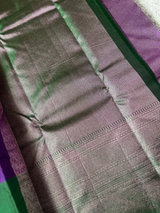 Check Woven Design Kanchipuram Saree | OM172