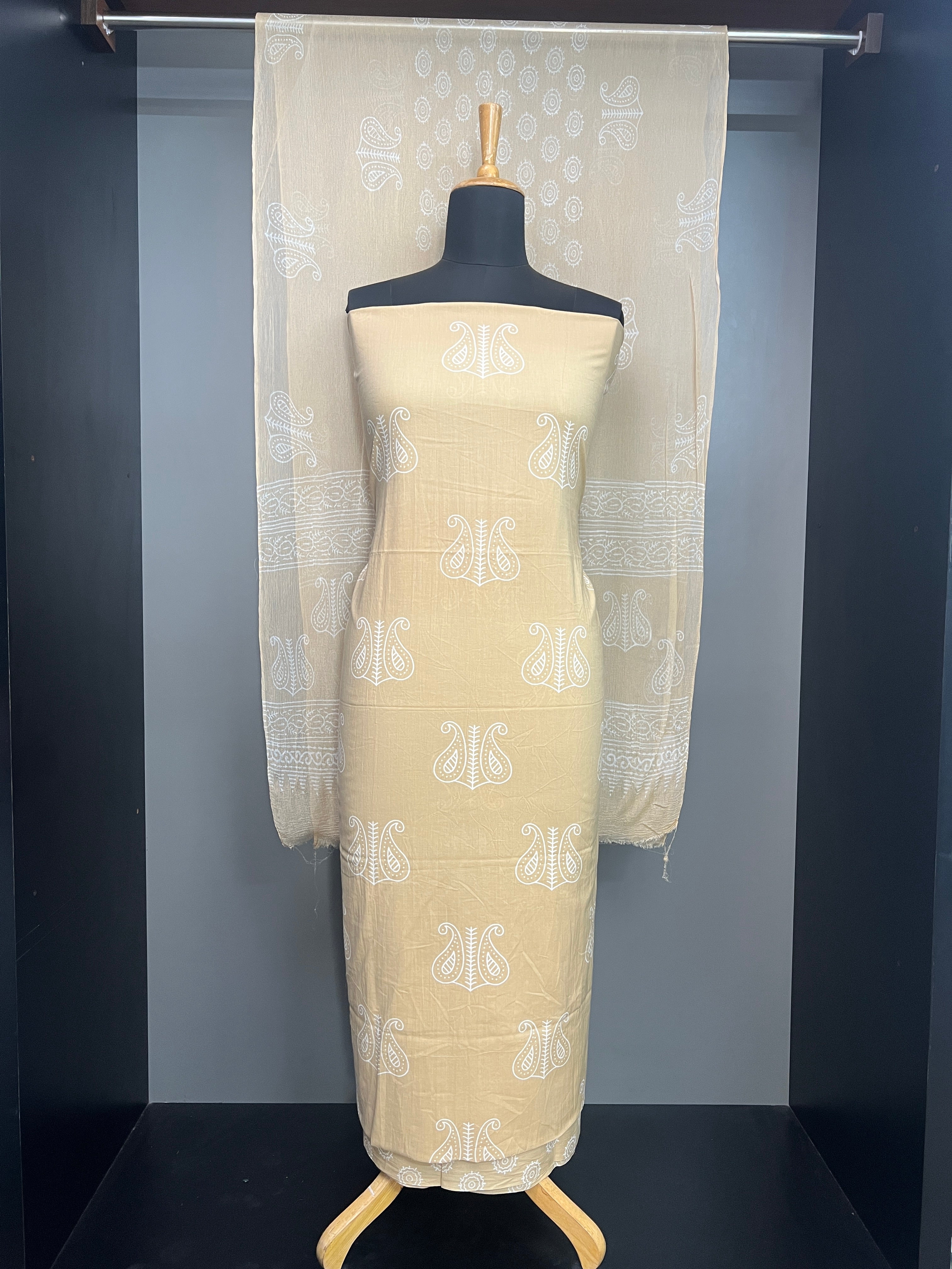 Paisley Printed Cotton Salwar Set | VFC515