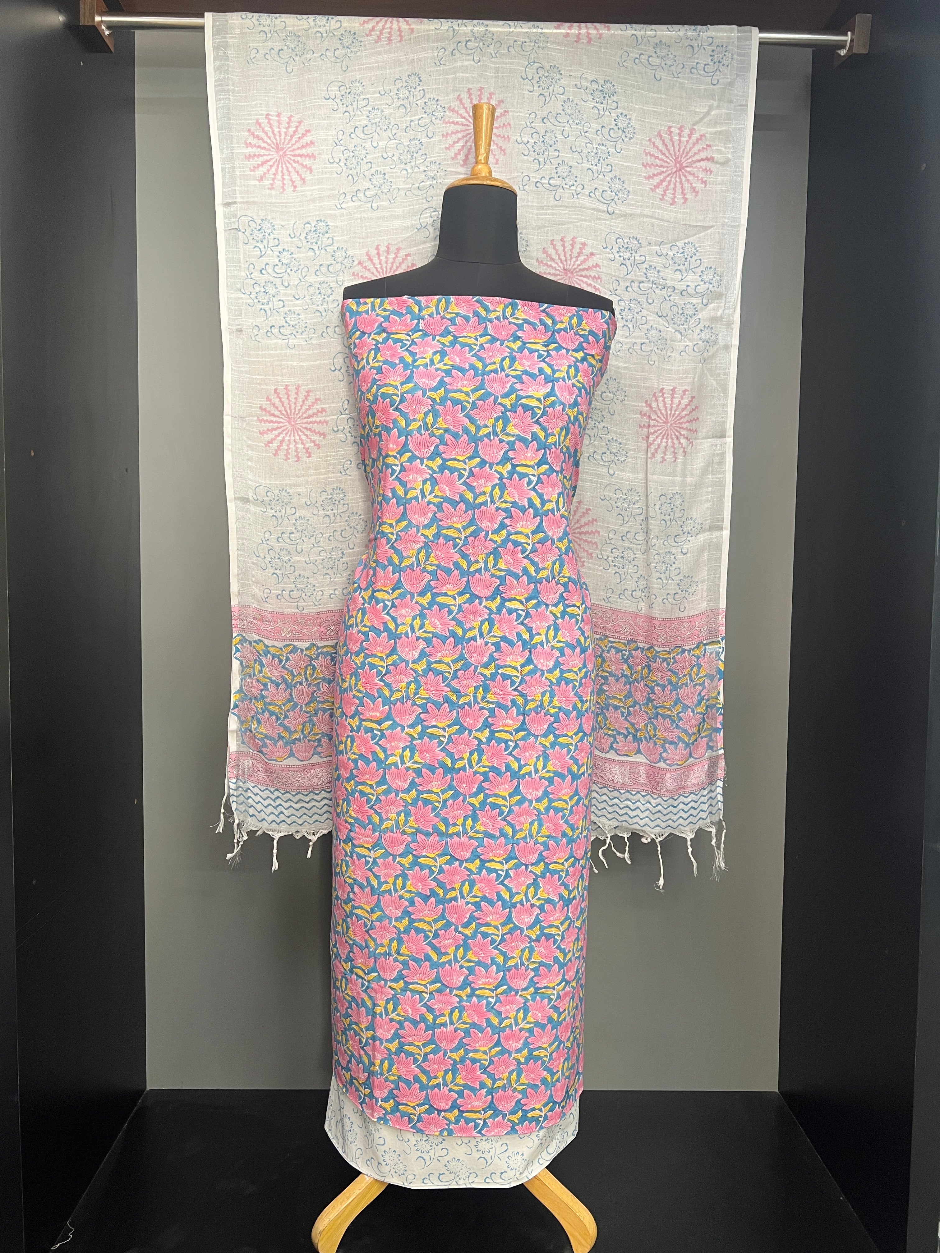 Floral Printed Cotton Salwar Set | VFC529