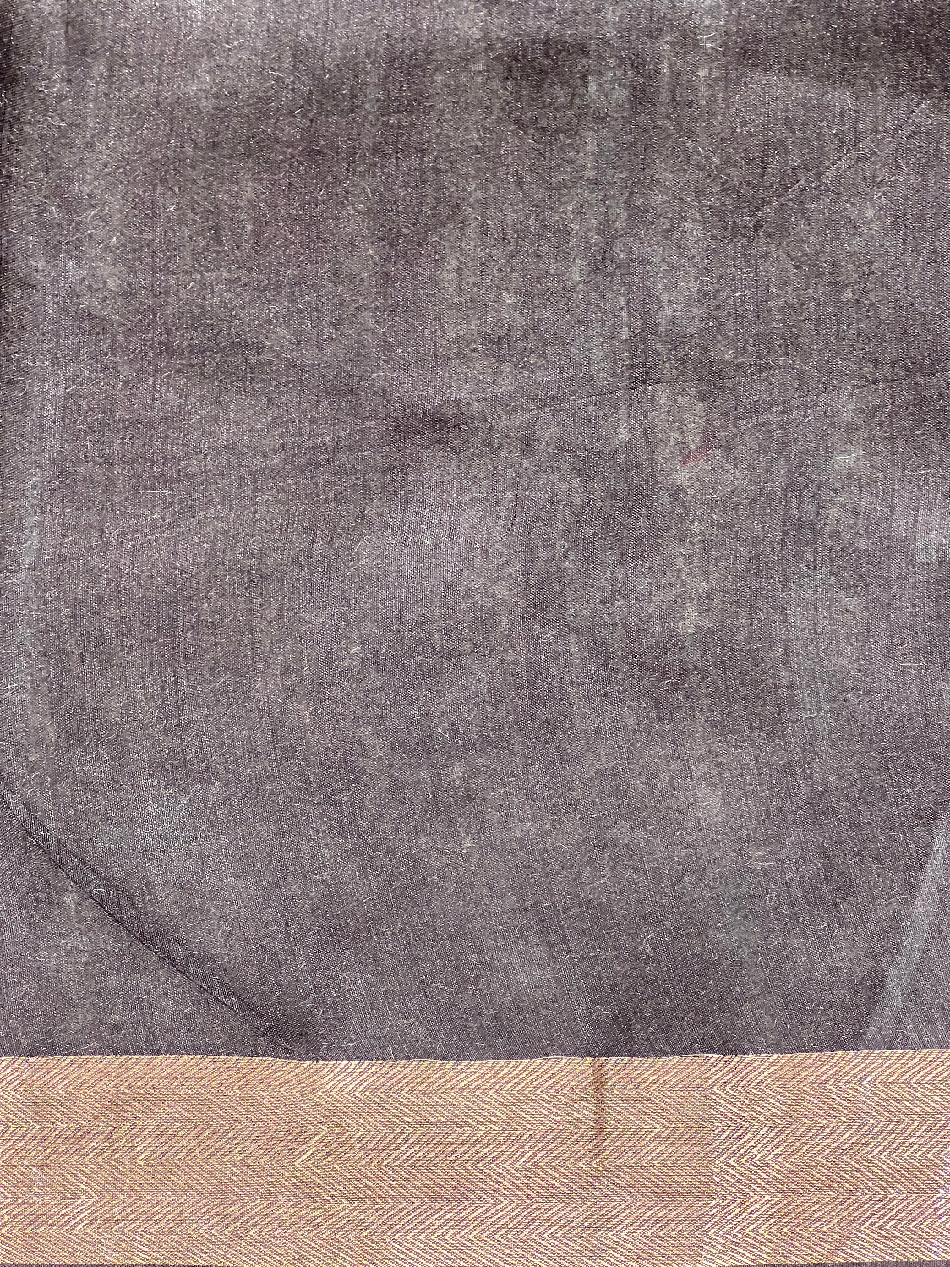 Check Patterned Printed Tussar Saree | NLM231