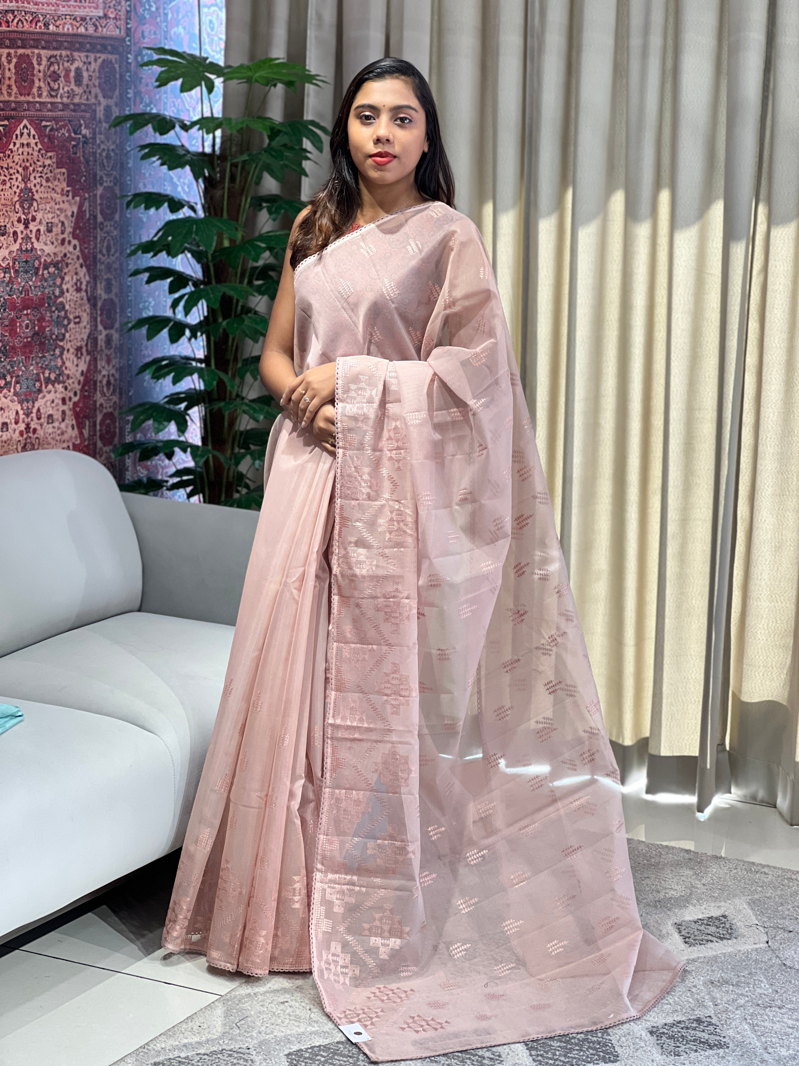 Machine Embroidery Detailed Kota Saree | YNG839