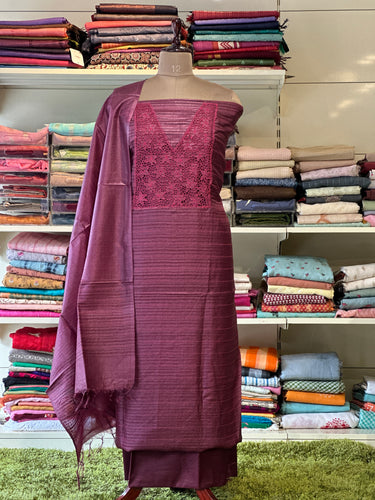 Twine Cutwork Tussar Salwar Set | TC304