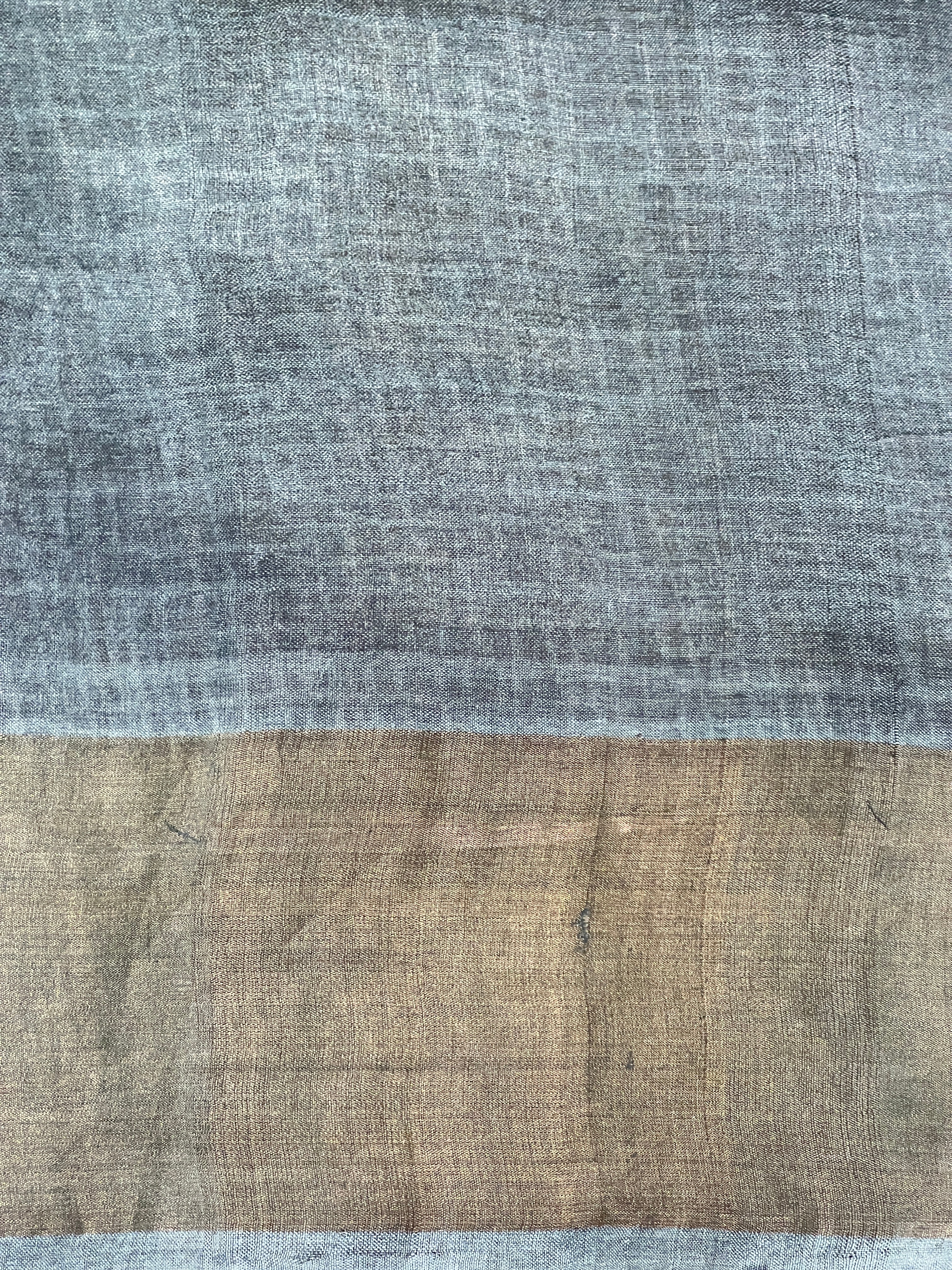 Leaf Print Pattern Tussar Saree | NLM222