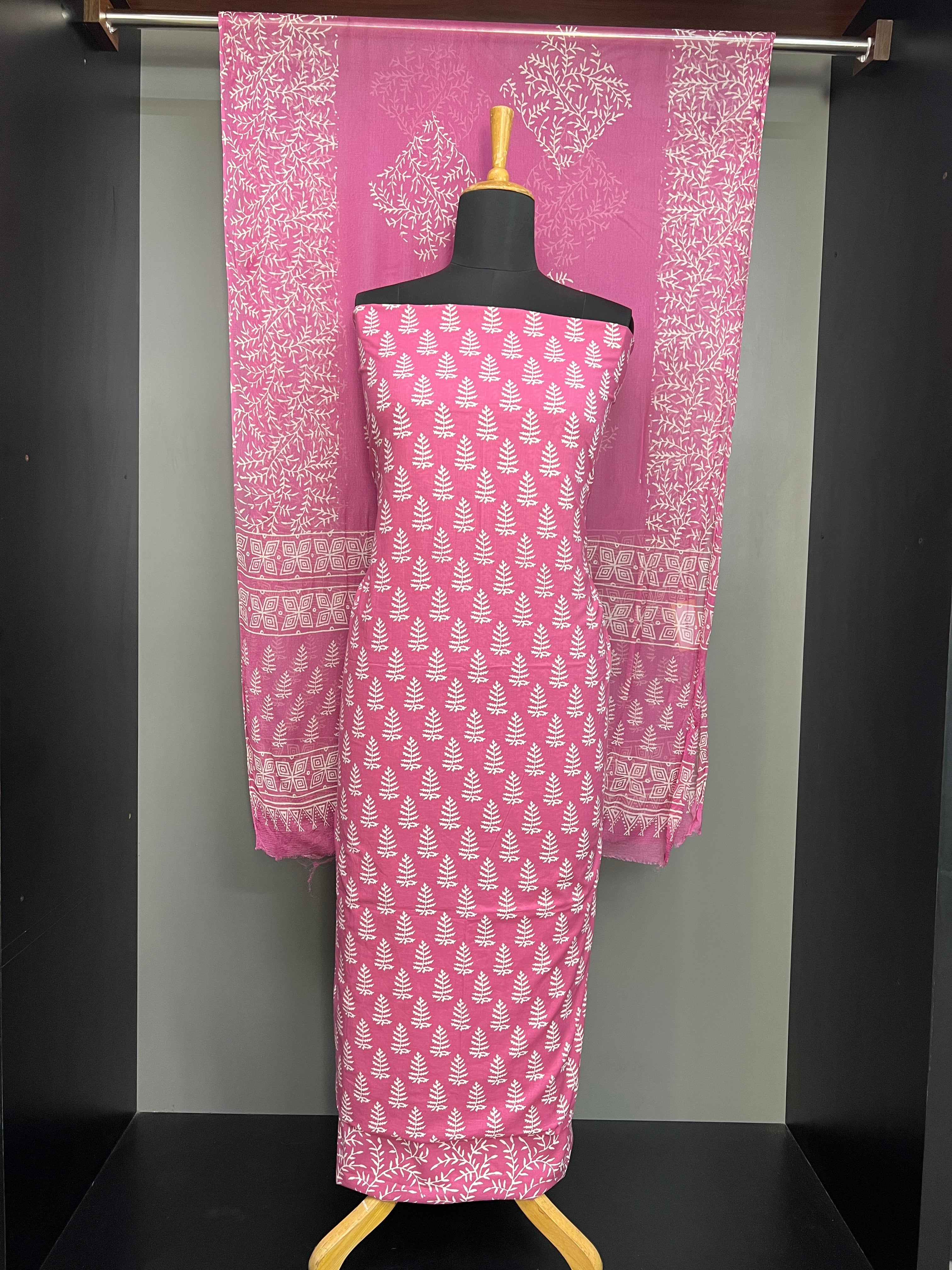 Leaf Printed Cotton Salwar Set | VFC509