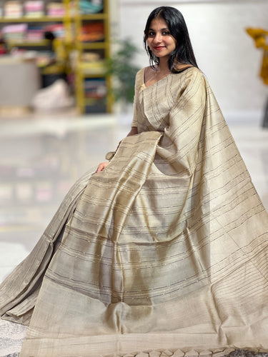 Thread Weaved Tussar Saree | ACT1325