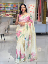 Floral Patterned Pure Organza Saree | SBS1358