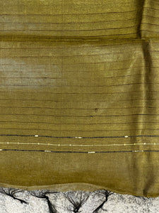 Stripe Patterned Tussar Saree | ACT1326