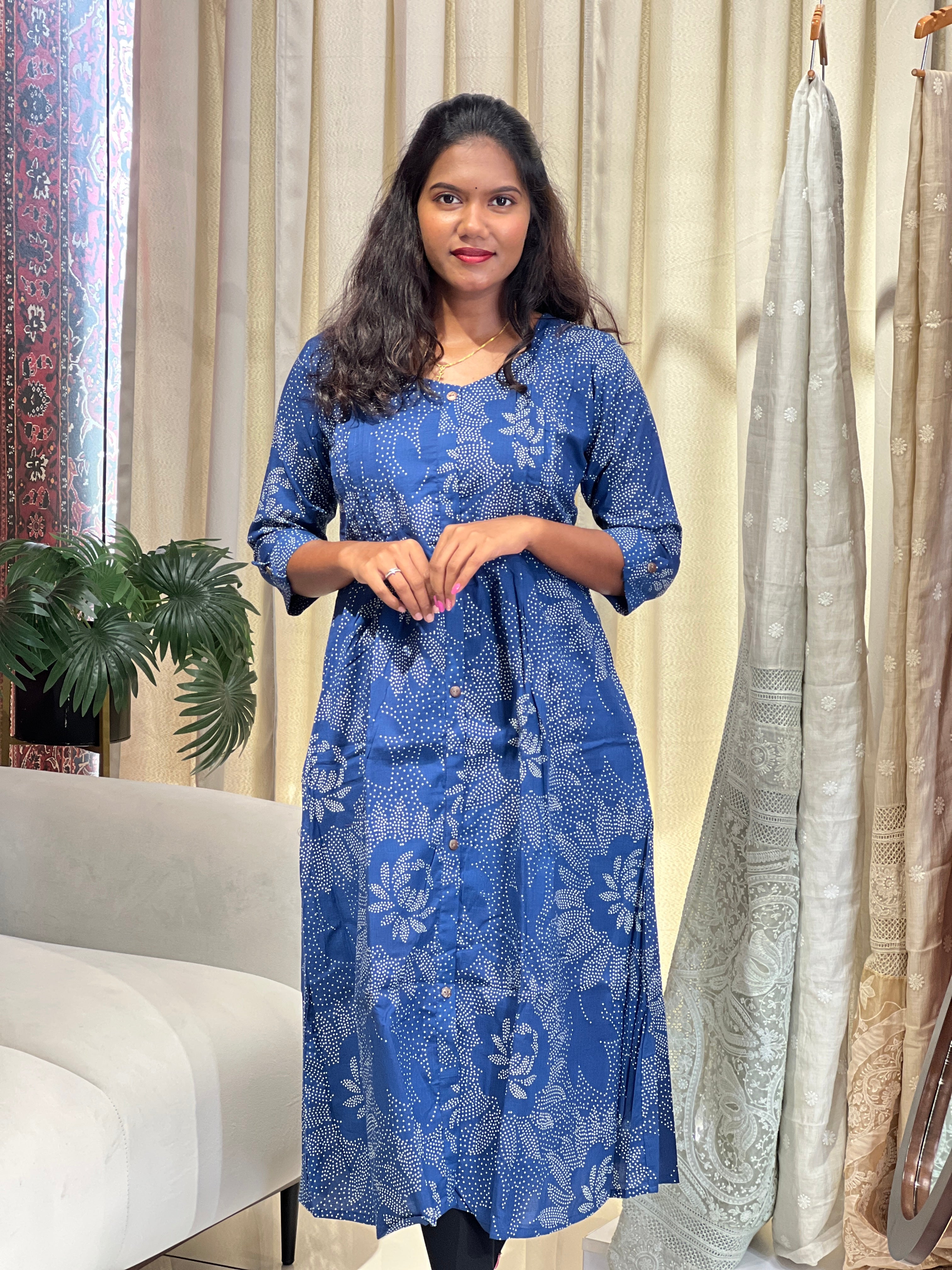 Floral Design Cotton Kurta | MSN247