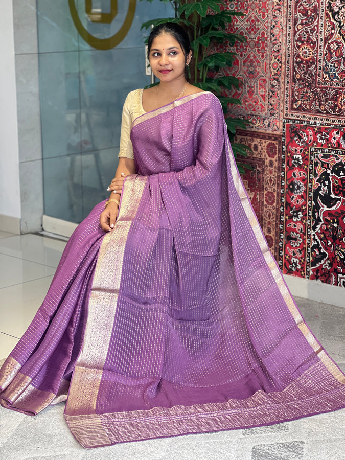 Banarasi-Zari Weaved Georgette Saree | HT178