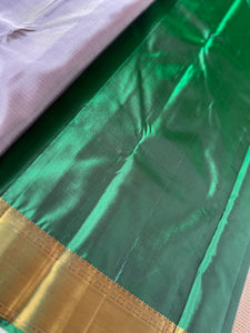 Traditional Check Weaving Hand Woven Kanchipuram Saree | OM142