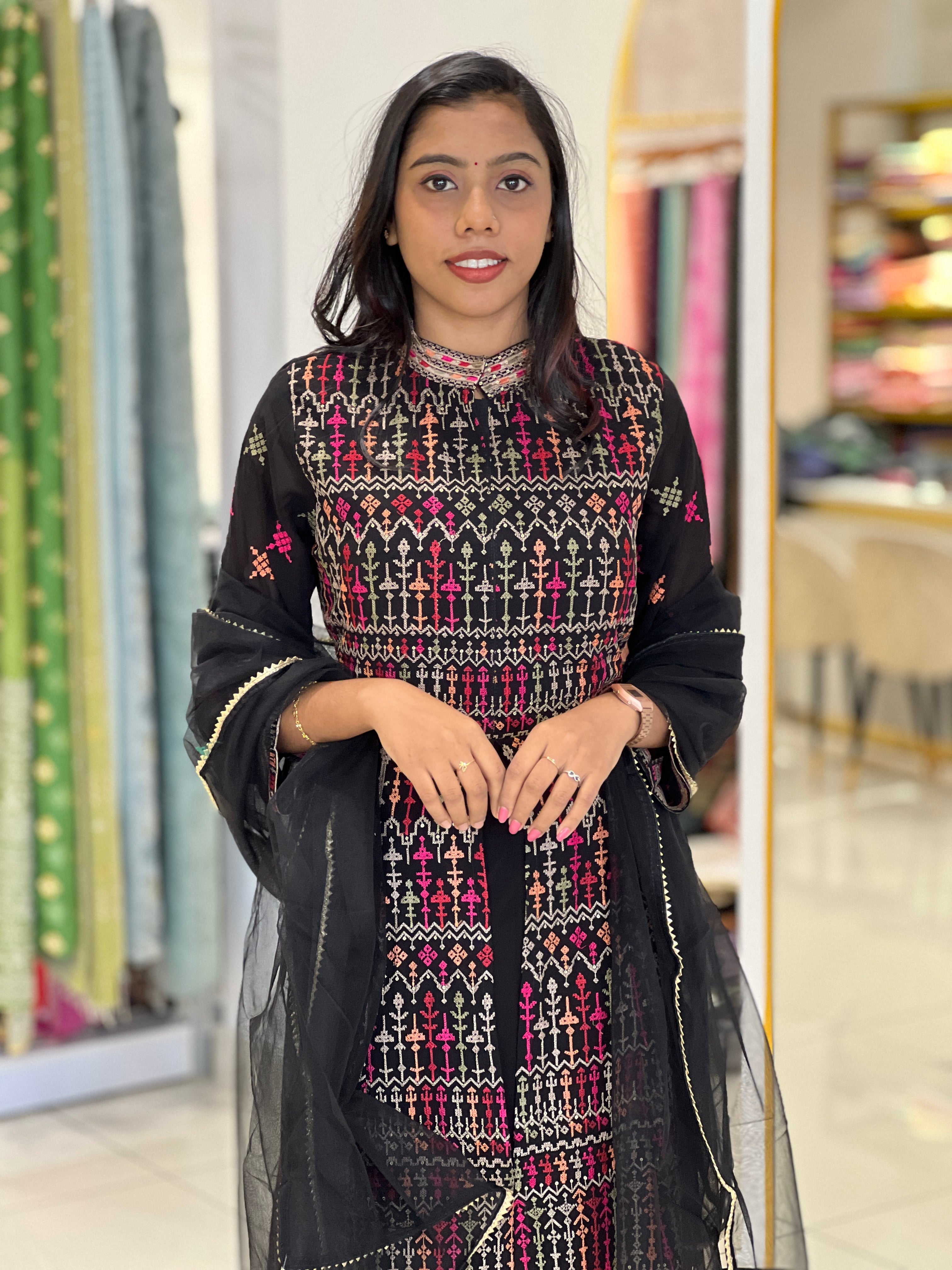 Fully Embroidered Geogette Kurta Set | SAD109