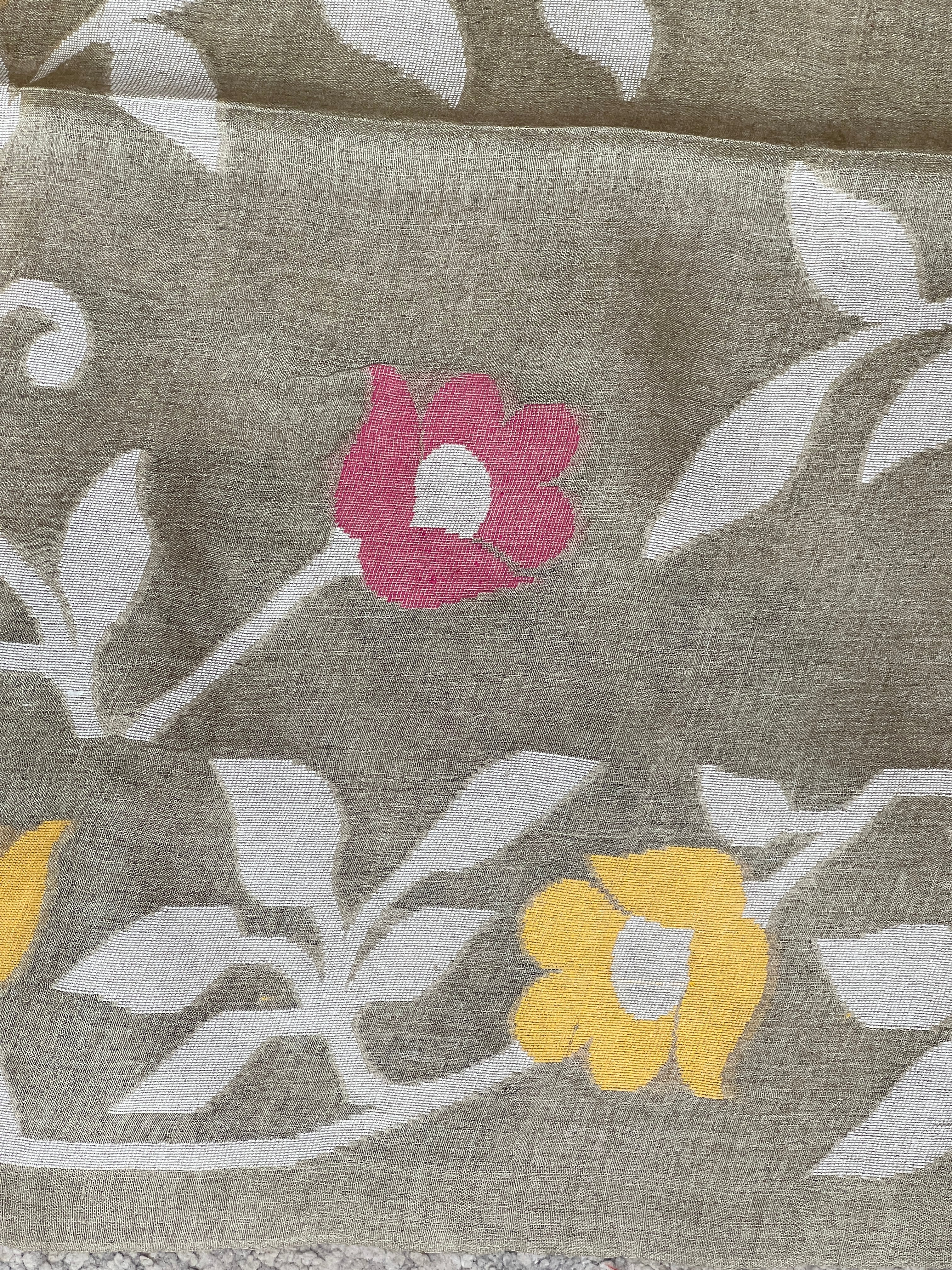 Jamdani Woven Pure Tussar Saree | SKD113