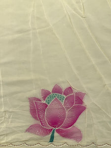 Floral Patterned Pure Organza Saree | SBS1358