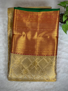 Daimond Weaving Design Tisssue Kanchipuram Saree | OM135