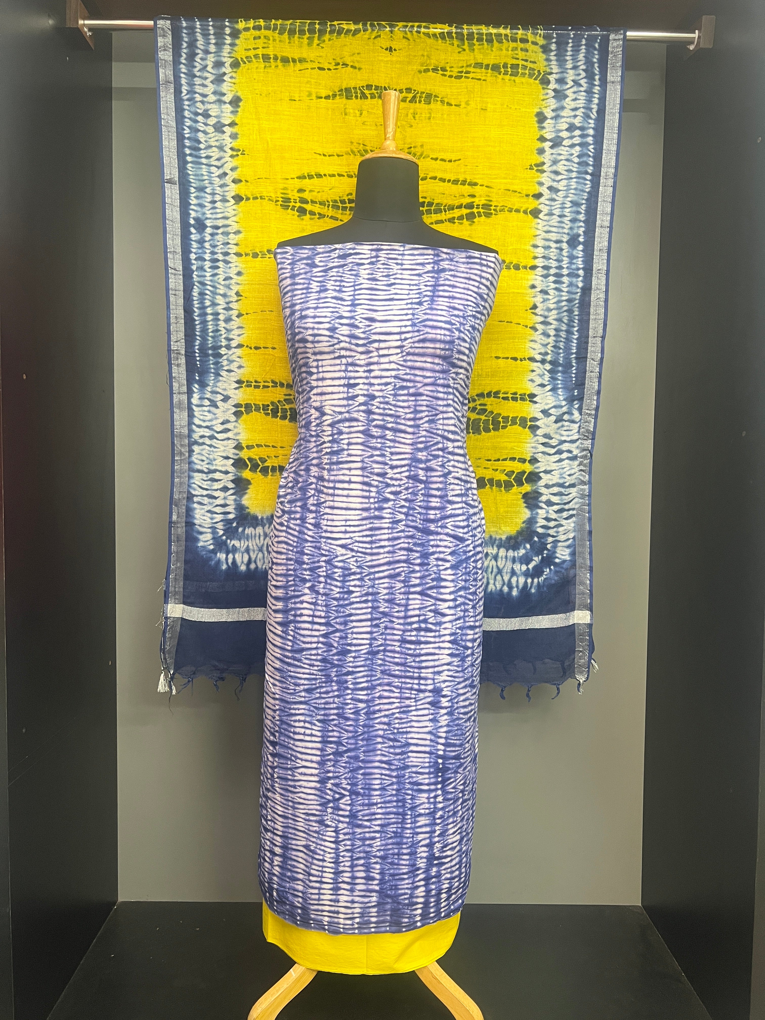 Tie & Dye Detailed Cotton Salwar Set | VFC532