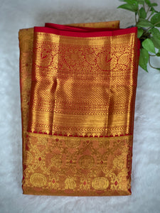 Floral Pattern Tisssue Kanchipuram Saree | OM134