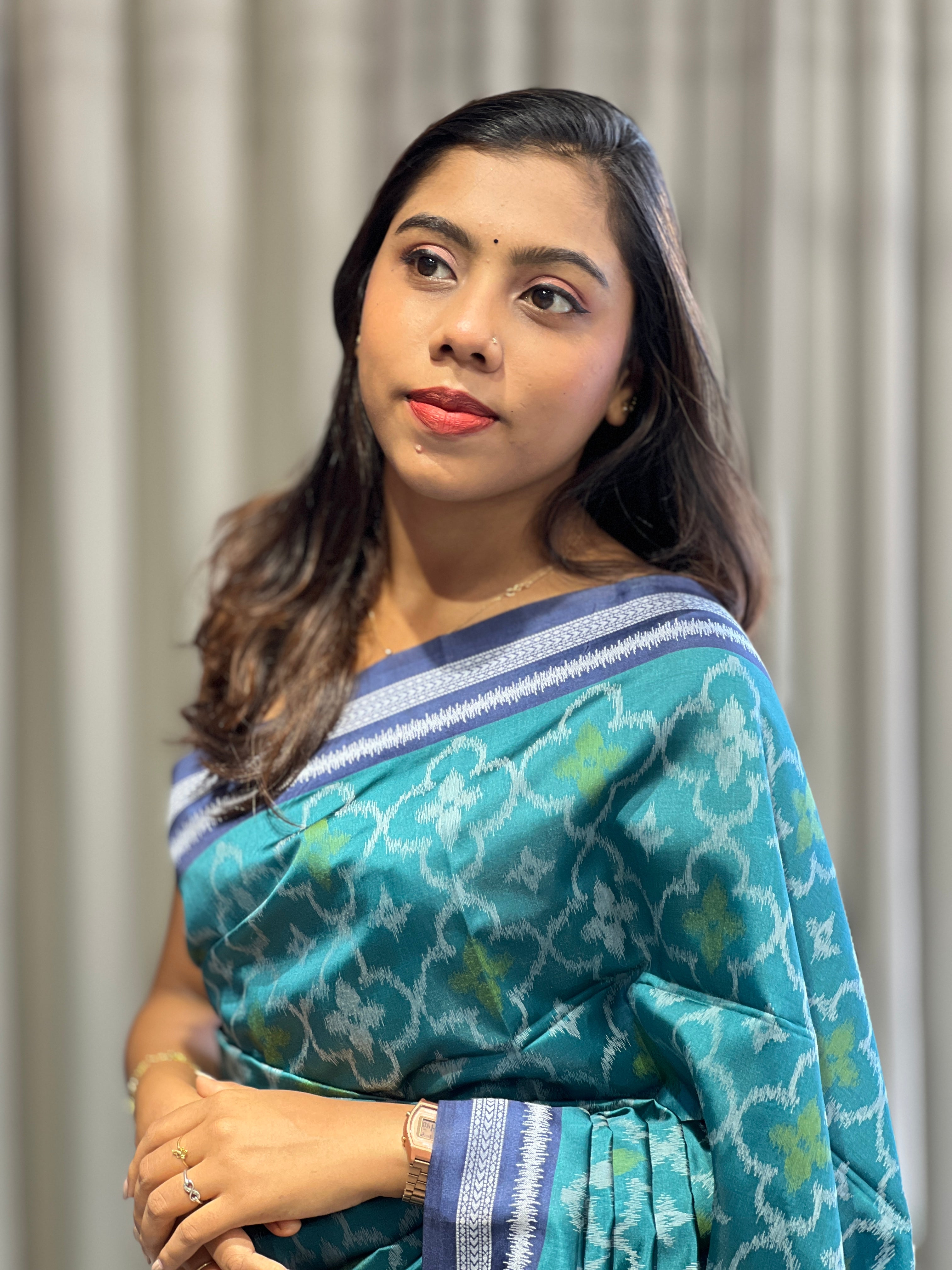 Pochampally Woven Silk Finish Saree | YNG1014