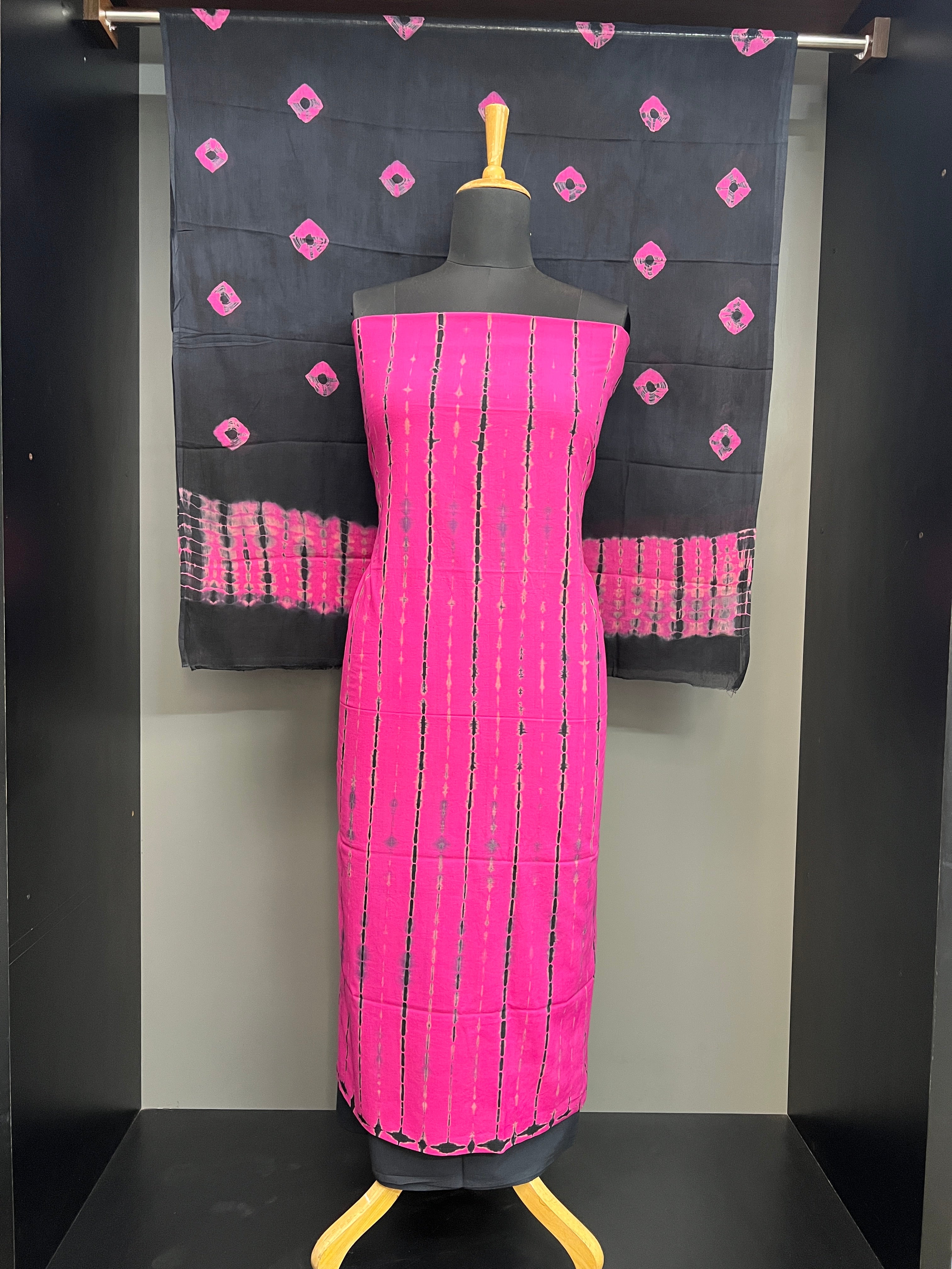 Tie And Dye Patterned Cotton Salwar Set | VFC555