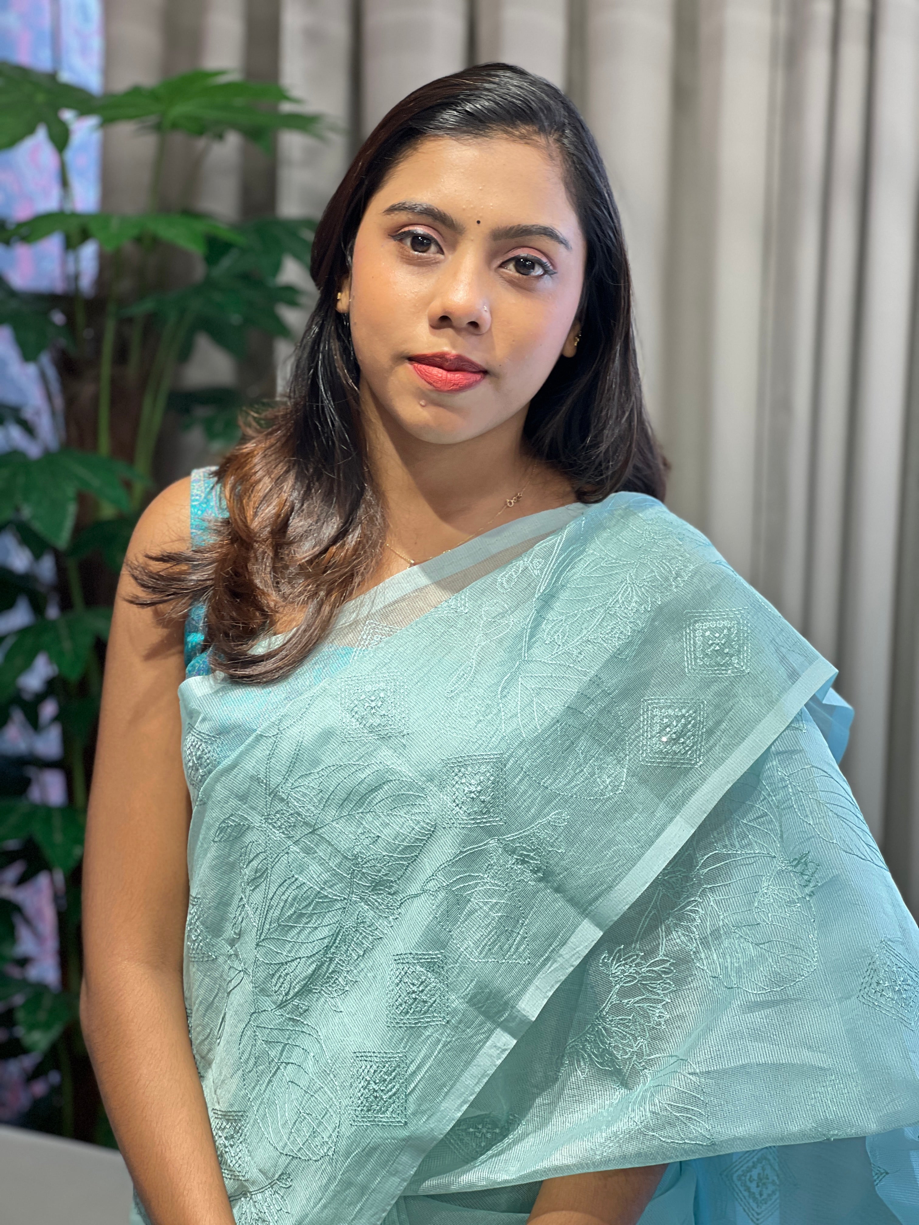 Embroidery Detailed Kota Saree | YNG964