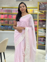 Machine Floral Embroidery Silky Kota Saree  | BLD1361