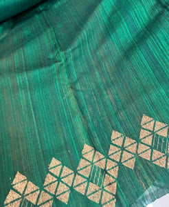 Geometrical Pattern Geecha Tussar Saree | YNG306