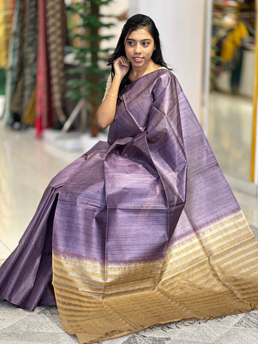 Kesiya Weaving Patterned Noil Tussar Finish Saree | MNH447