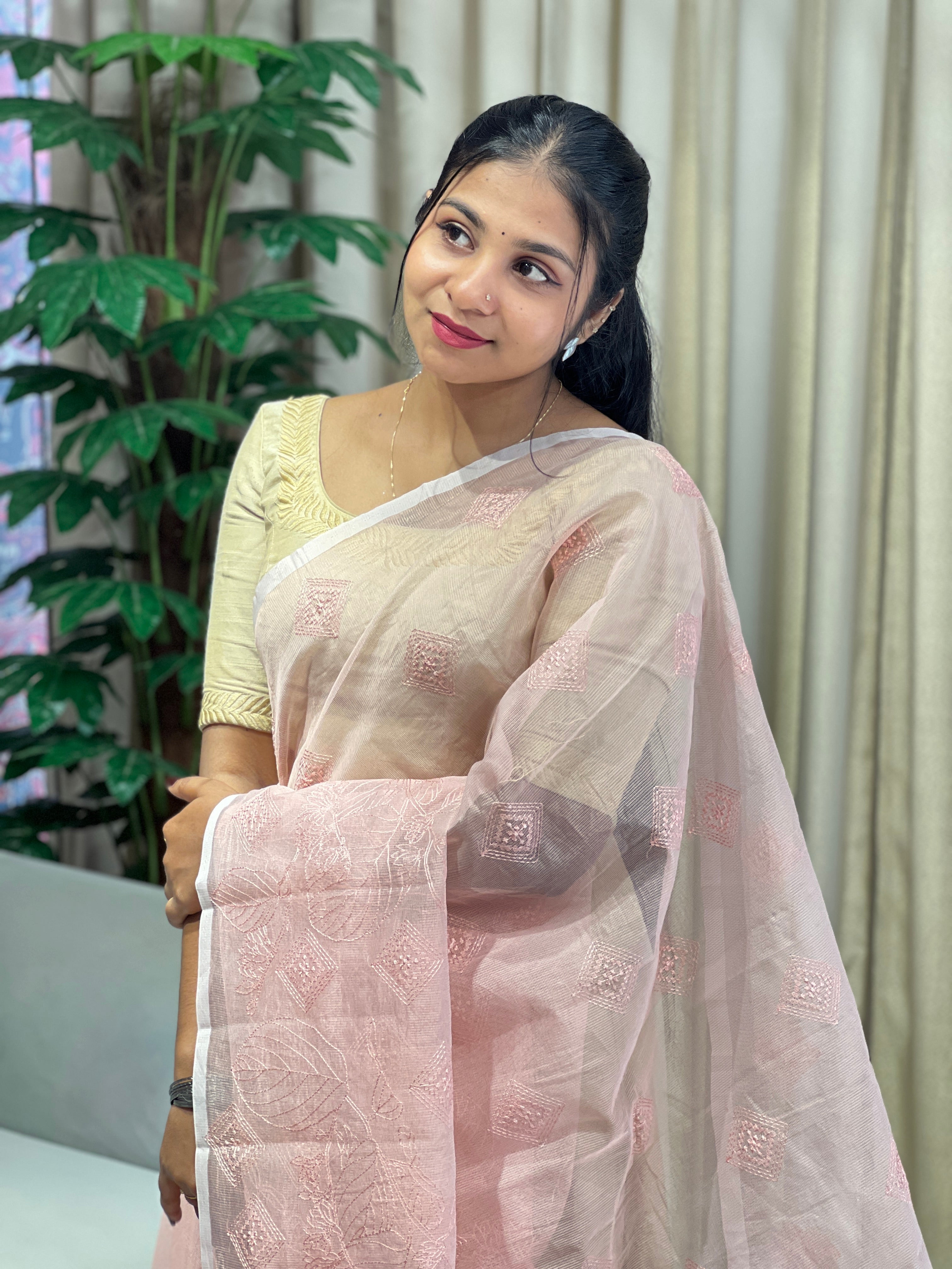 Embroidery Detailed Kota Saree | YNG963