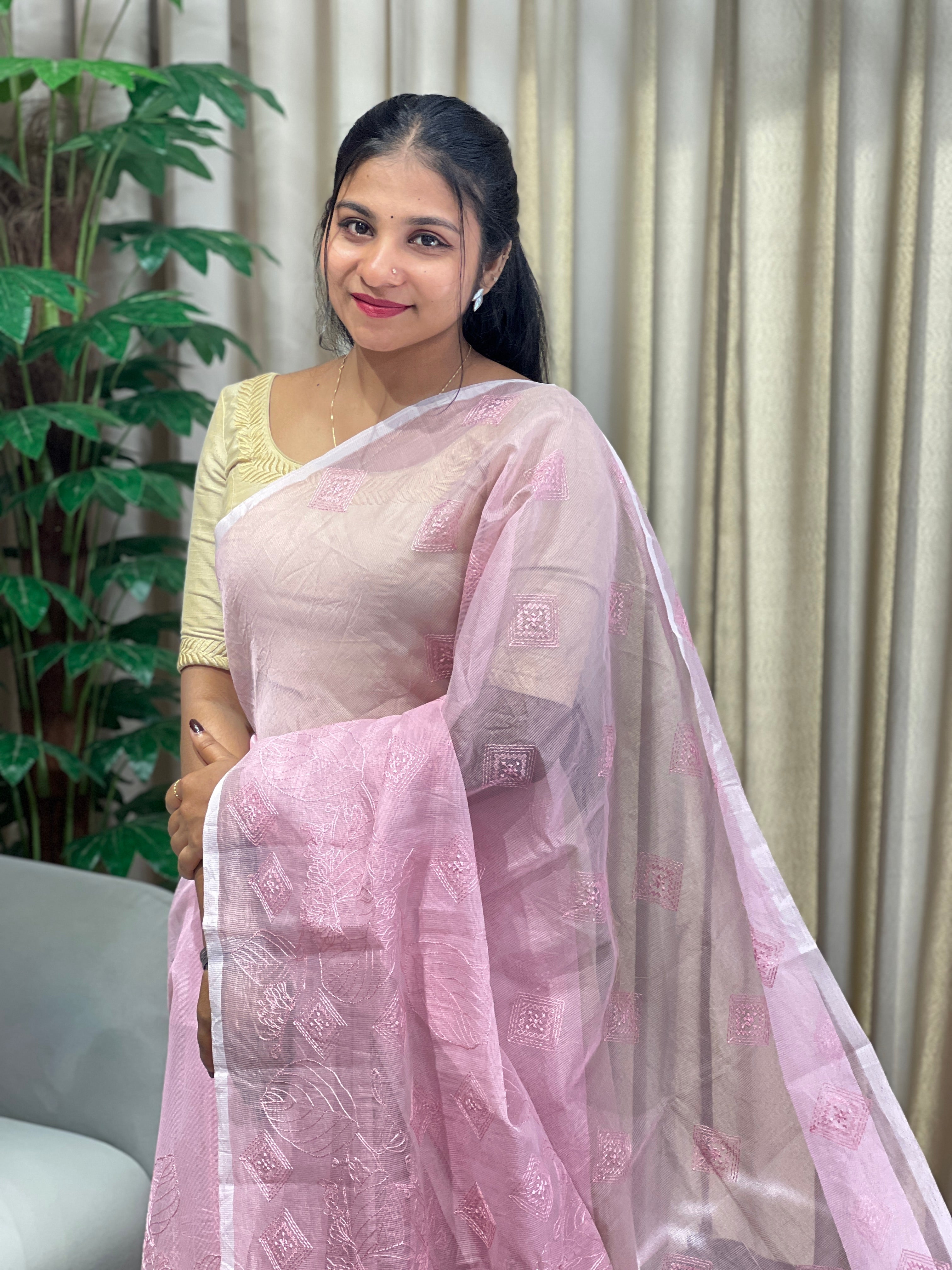 Embroidery Detailed Kota Saree | YNG965