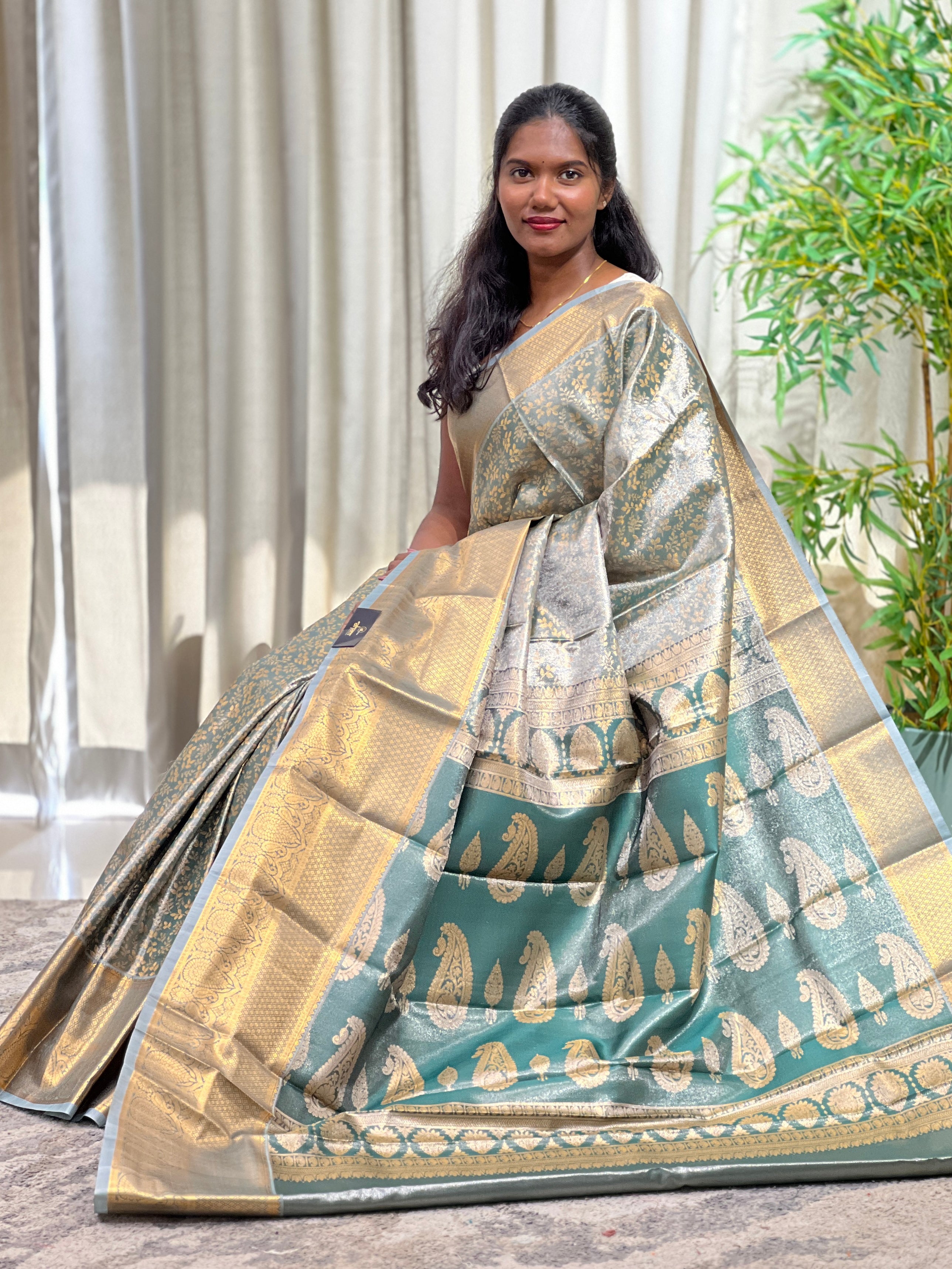 Meenakari Pattern Semi Silk Saree | GAS142