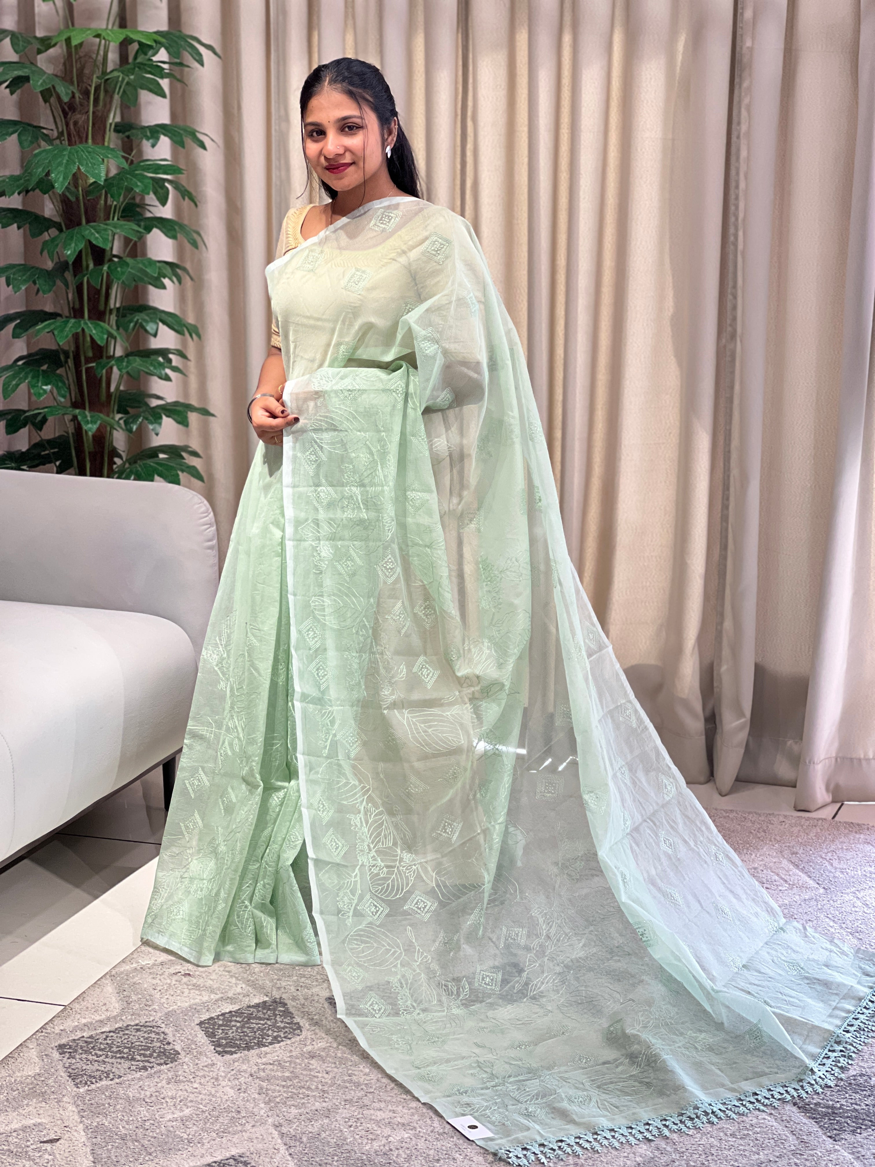 Embroidery Detailed Kota Saree | YNG966