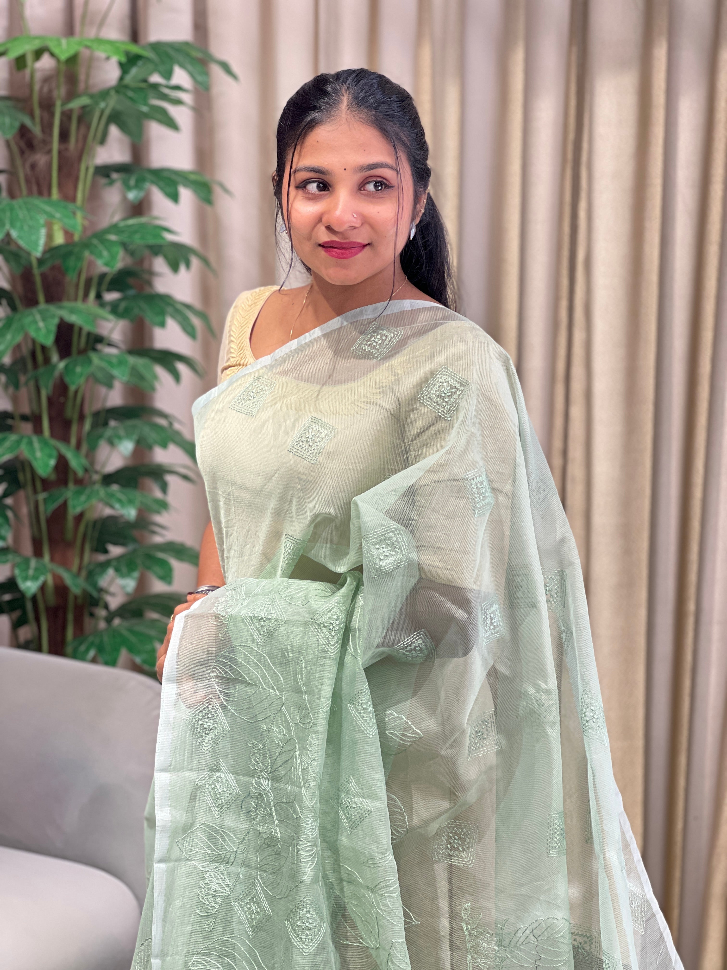 Embroidery Detailed Kota Saree | YNG966