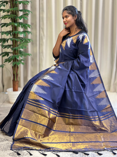 Temple Weaving Pattern Semi Silk Saree | HT155
