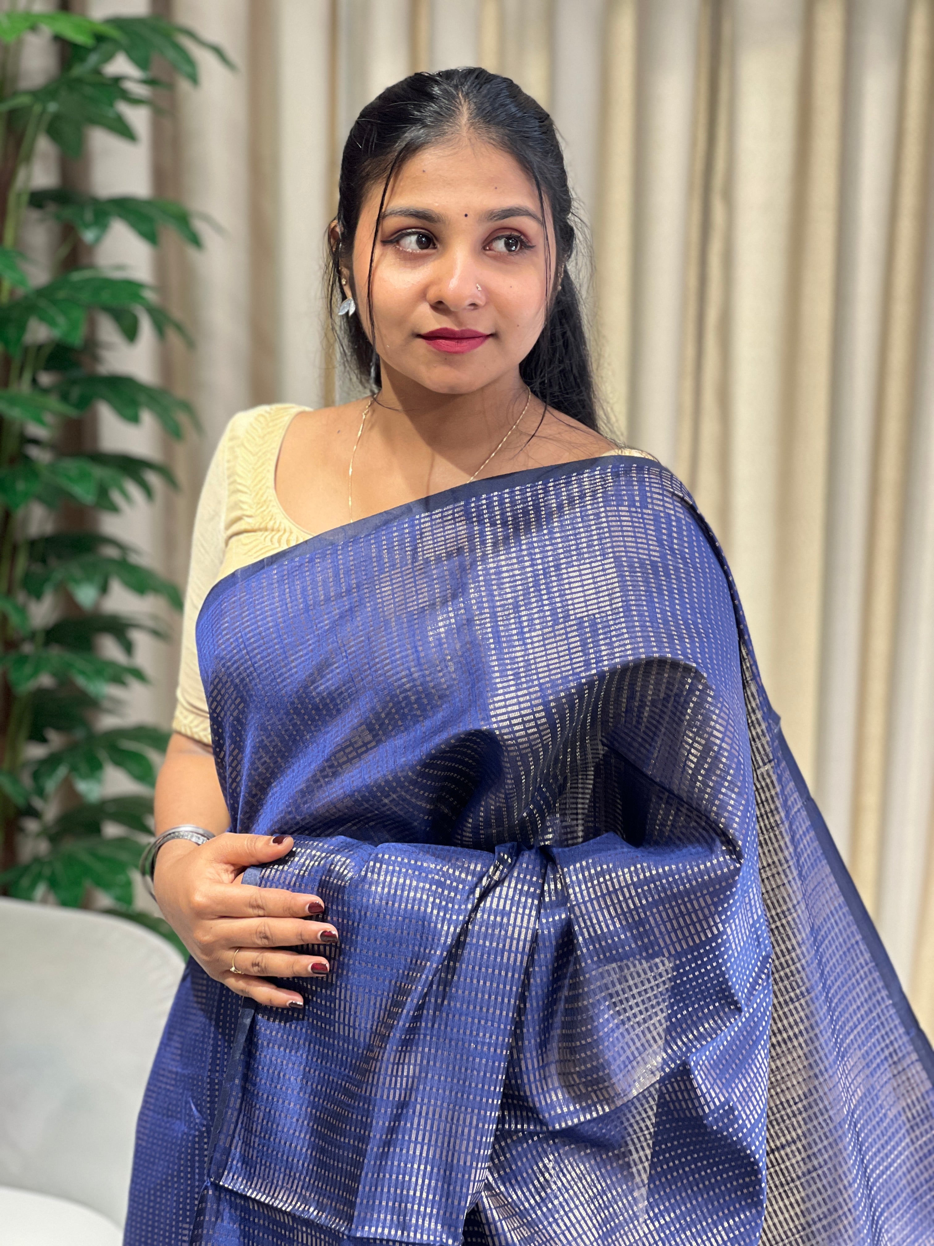 Zari Woven Cotton Silk Saree | YNG1033