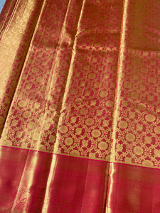 Floral Pattern Tisssue Kanchipuram Saree | OM134