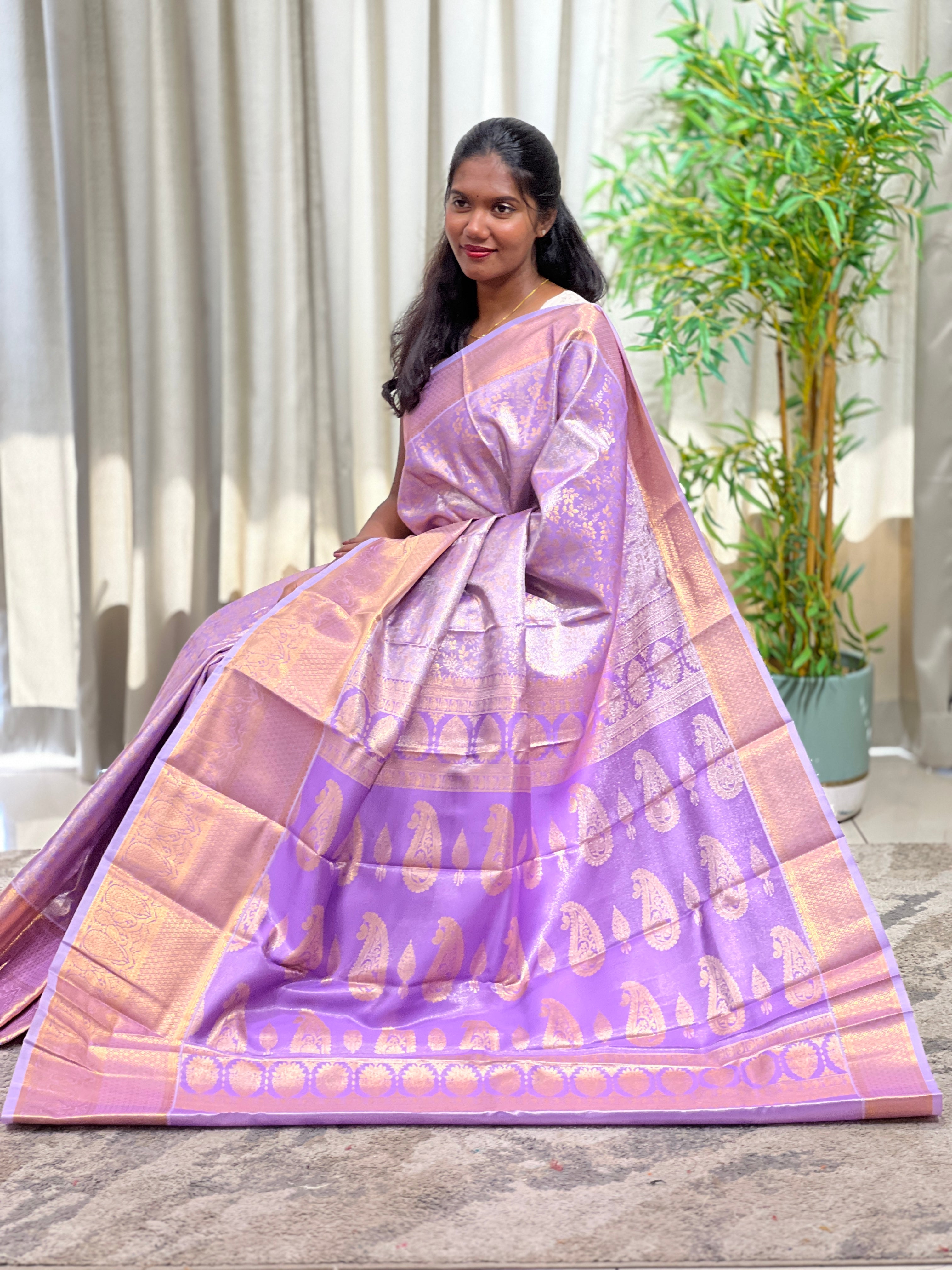 Meenakari Pattern Semi Silk Saree | GAS144