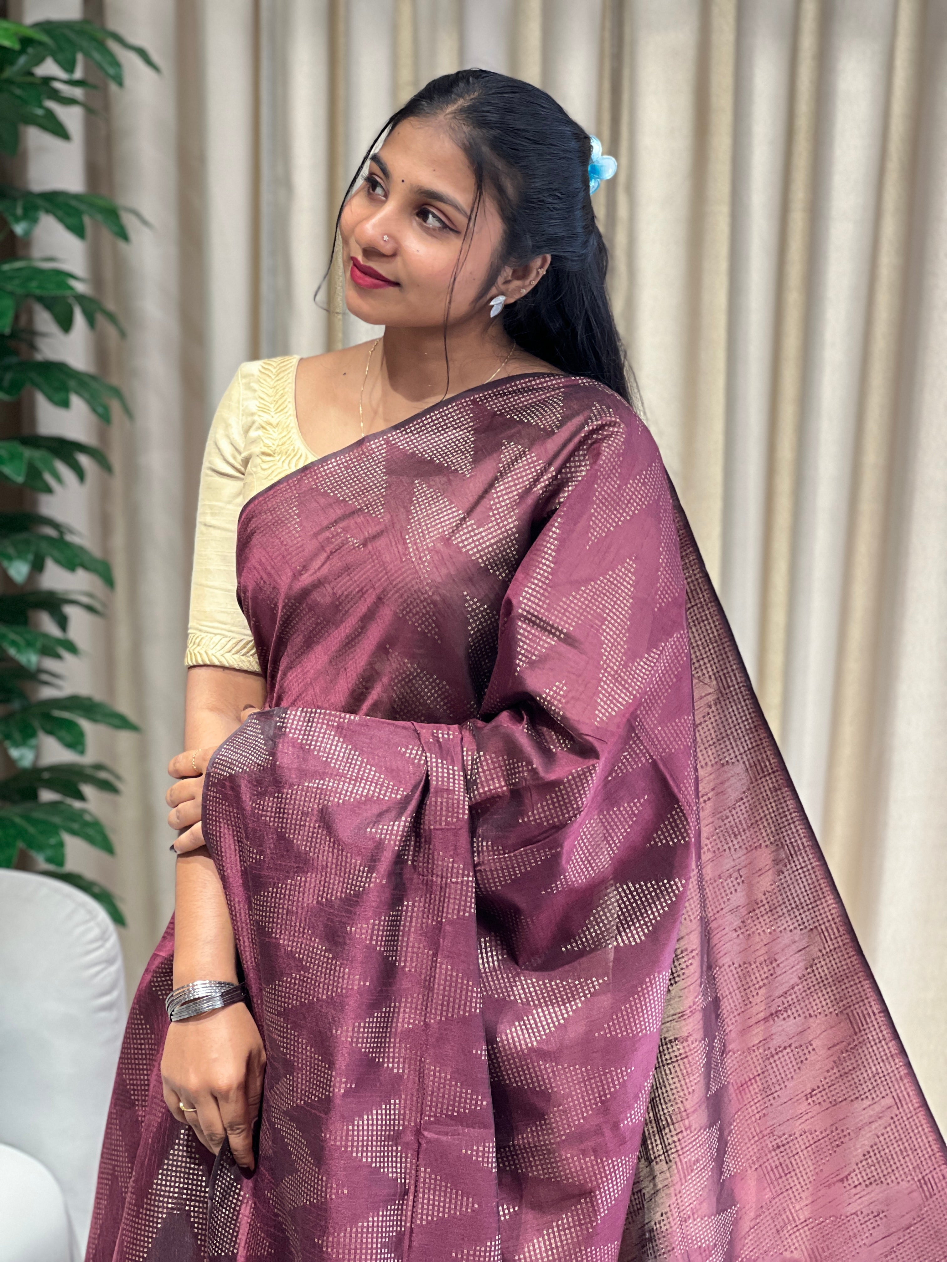Zari Woven Cotton Silk Saree | YNG1031