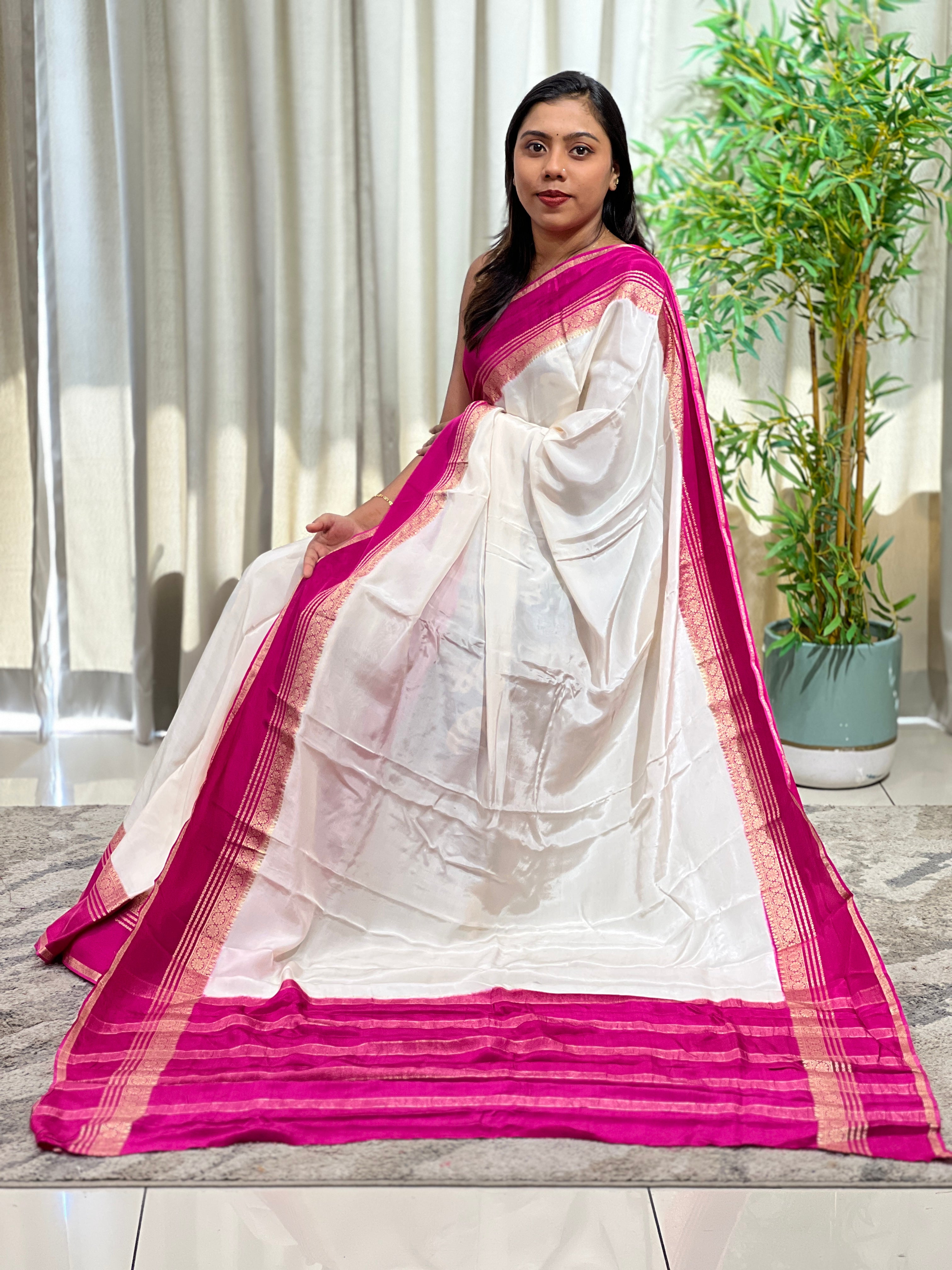 Rettapet Border Crepe Silk Saree | RS190