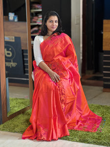 Twine Cutwork Placement Detailed Silk Saree | TC375