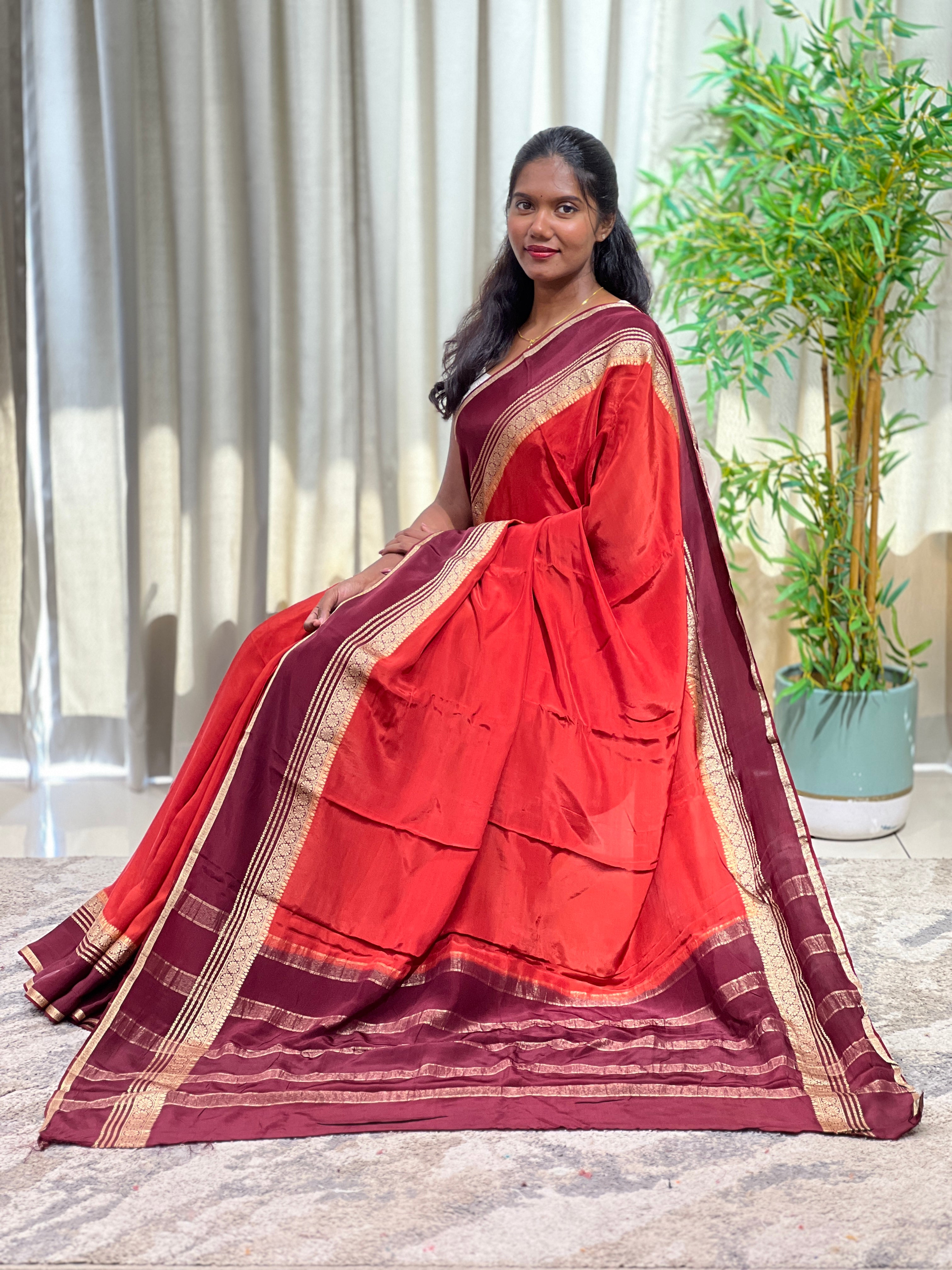 Rettapet Border Crepe Silk Saree | RS189