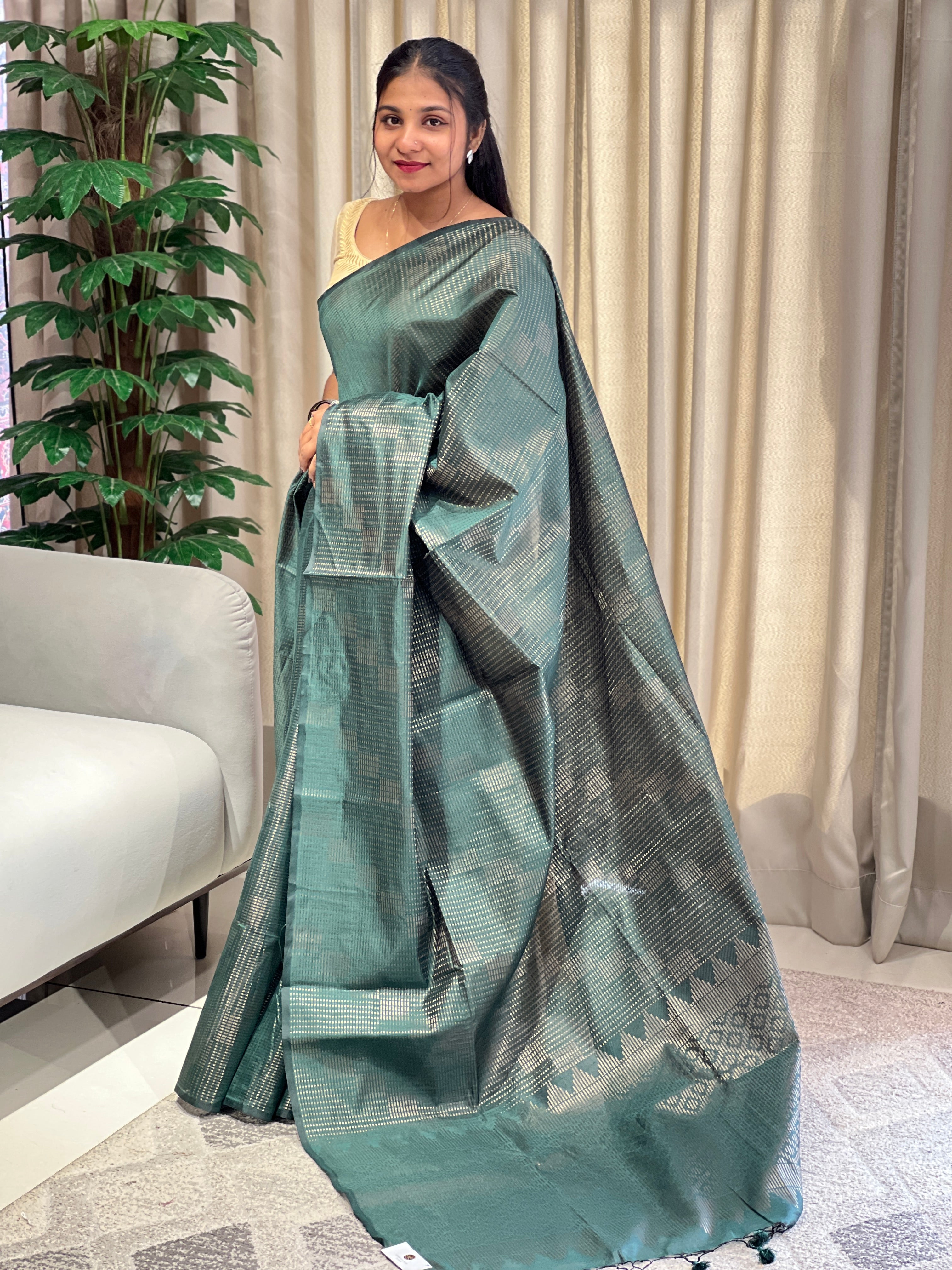 Zari Woven Cotton Silk Saree | YNG1037