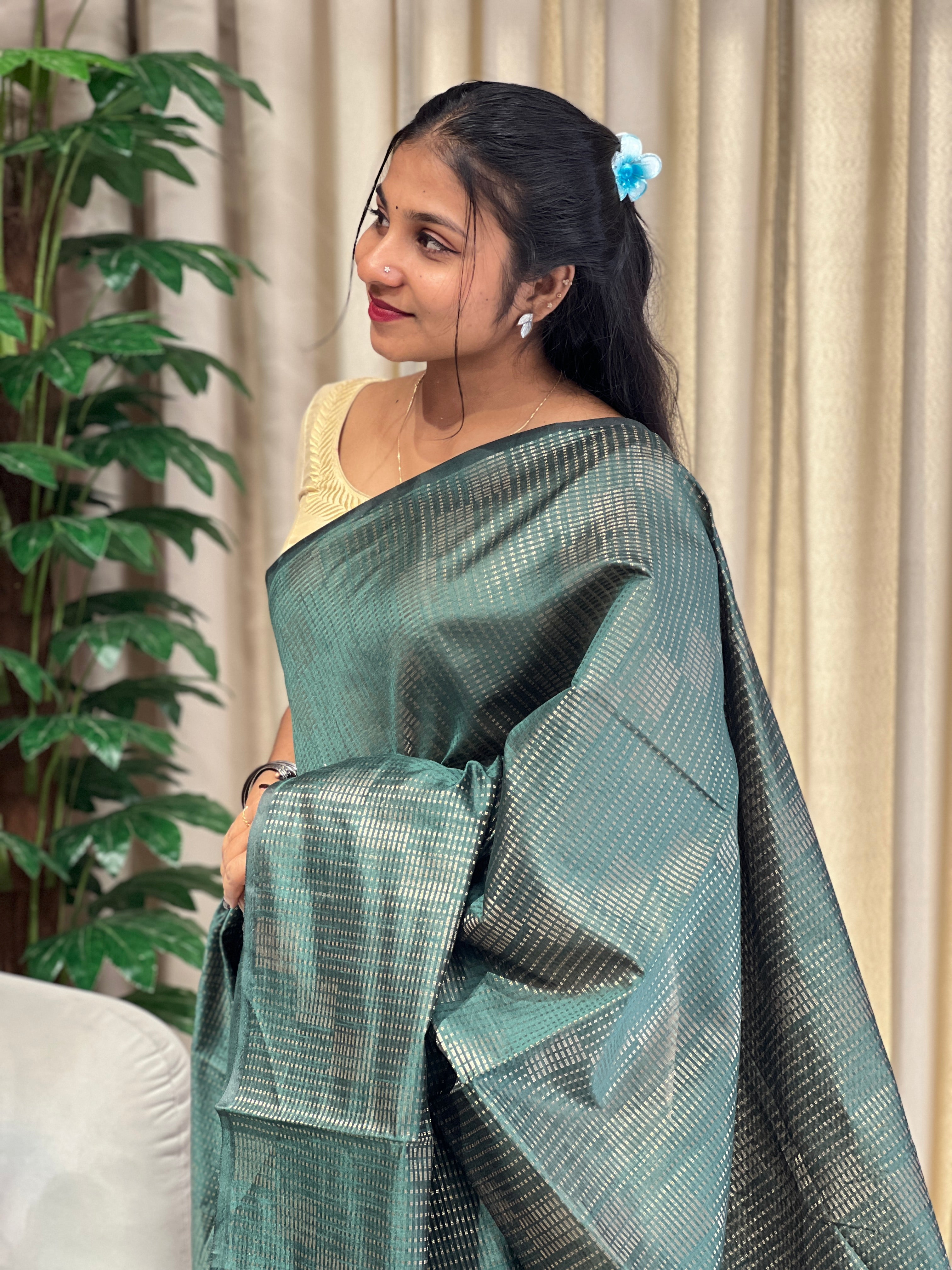 Zari Woven Cotton Silk Saree | YNG1037