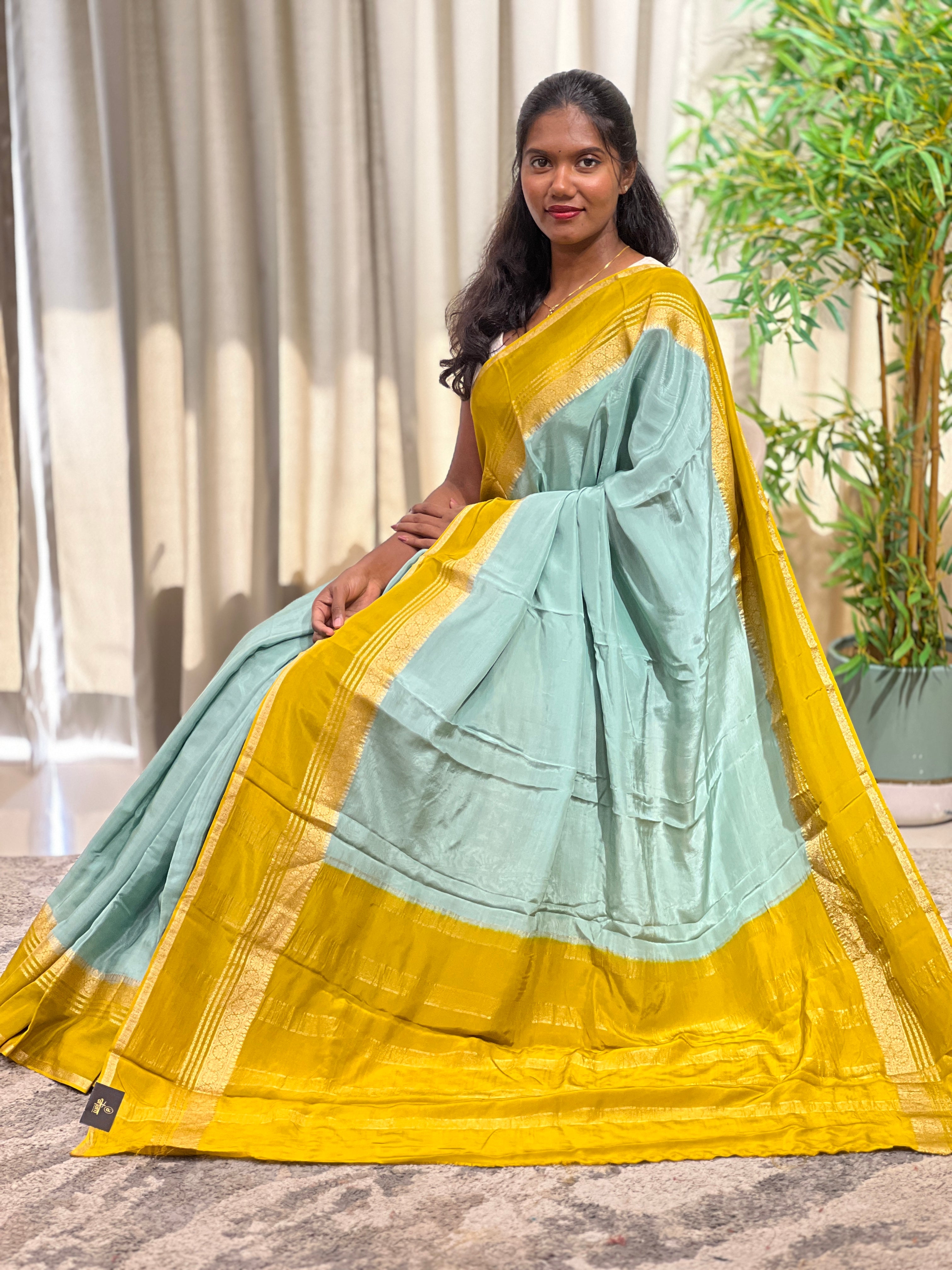 Rettapet Border Crepe Silk Saree | RS187