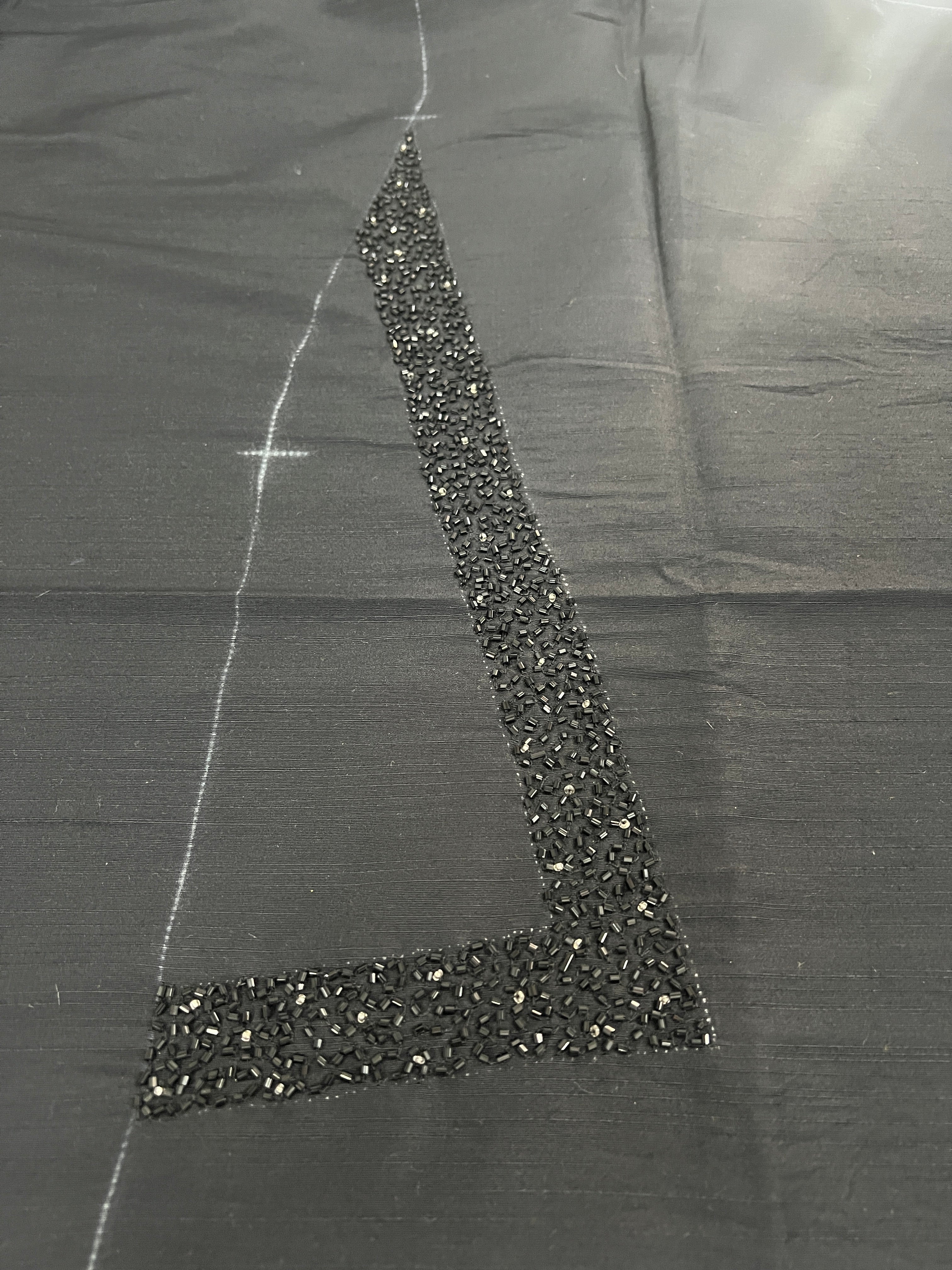 Floral Embroidery Detailed Raw Silk Kurta Material | DNT131