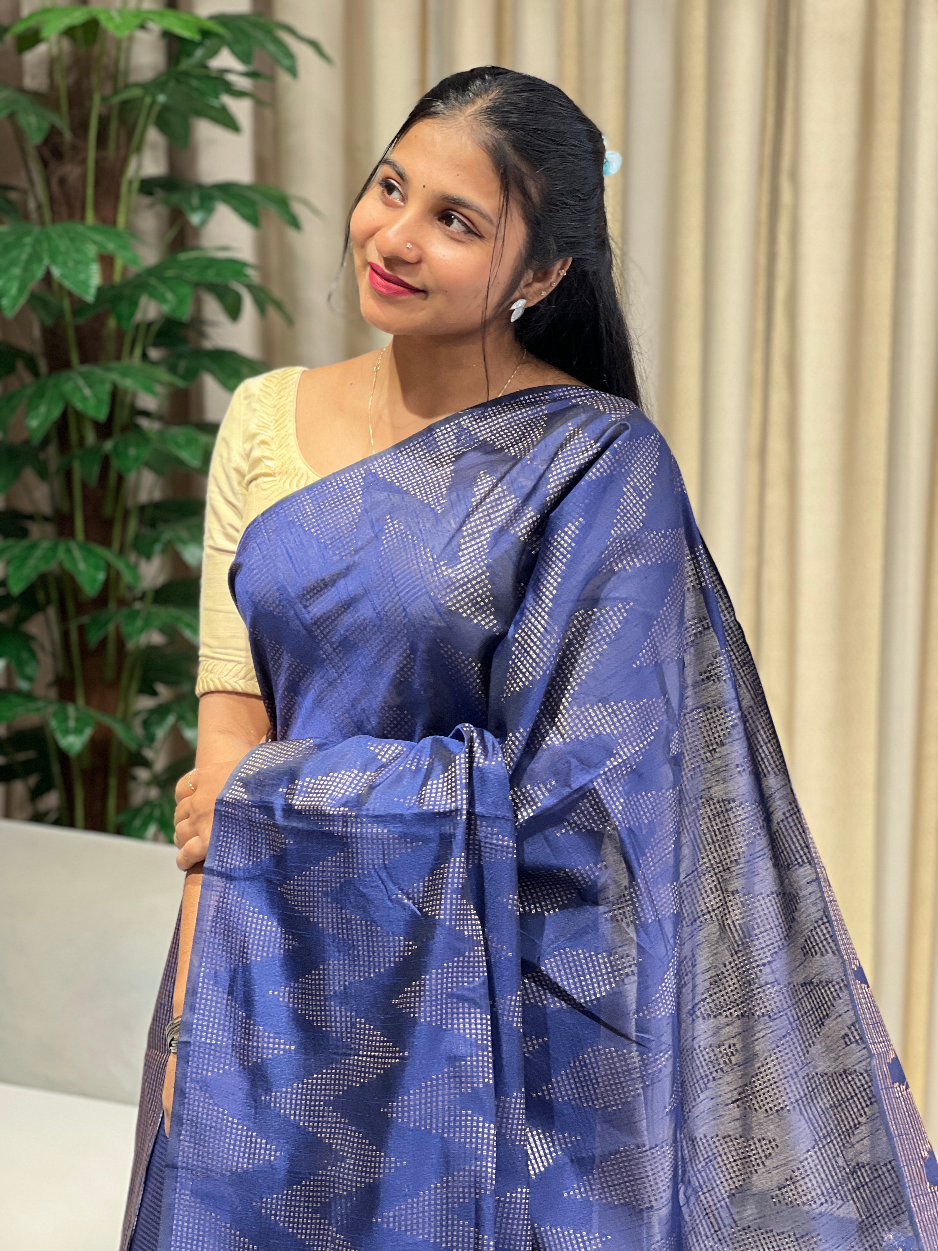 Zari Woven Cotton Silk Saree | YNG1030
